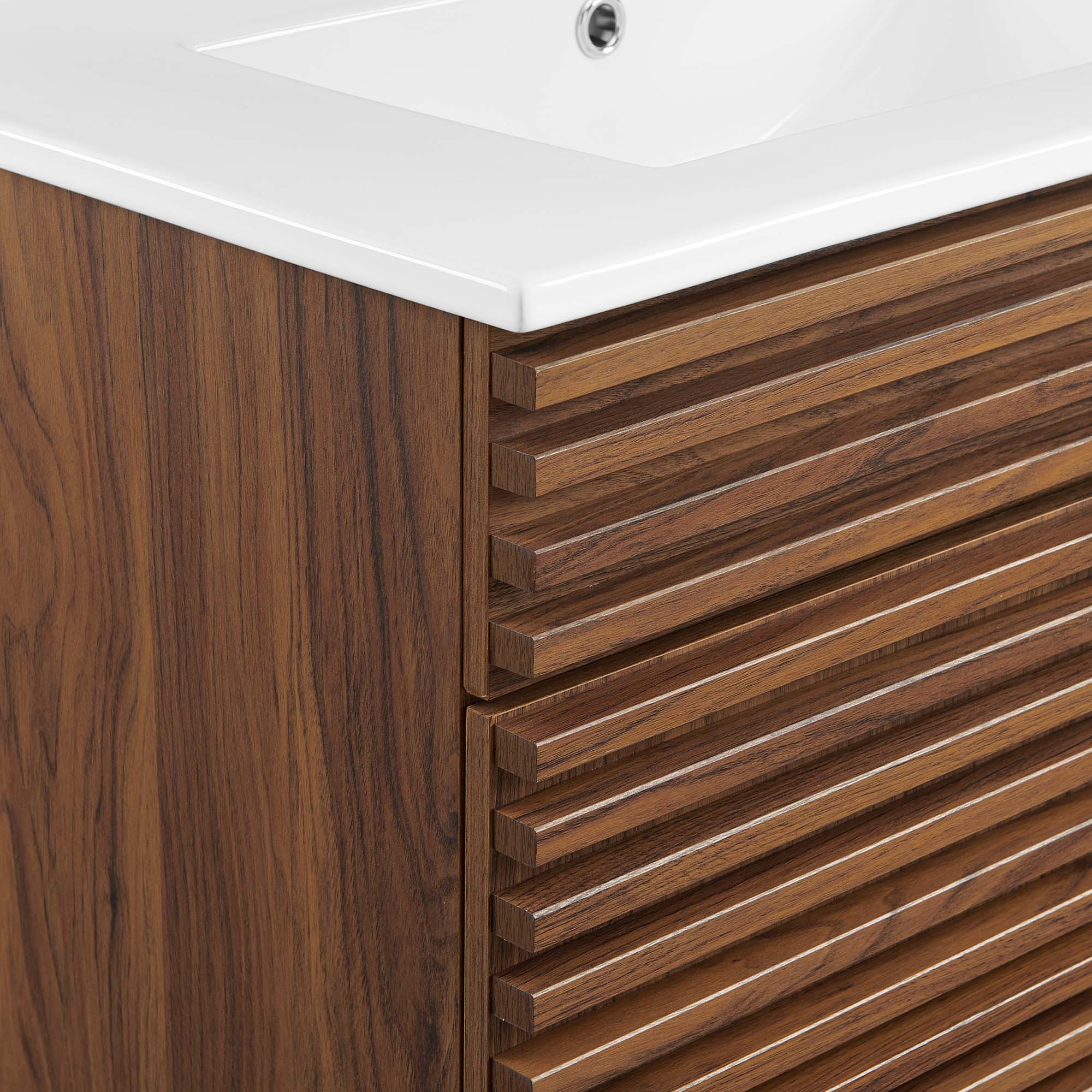 Render 30" and 36" Bathroom Vanities with White Basin Included by Modway