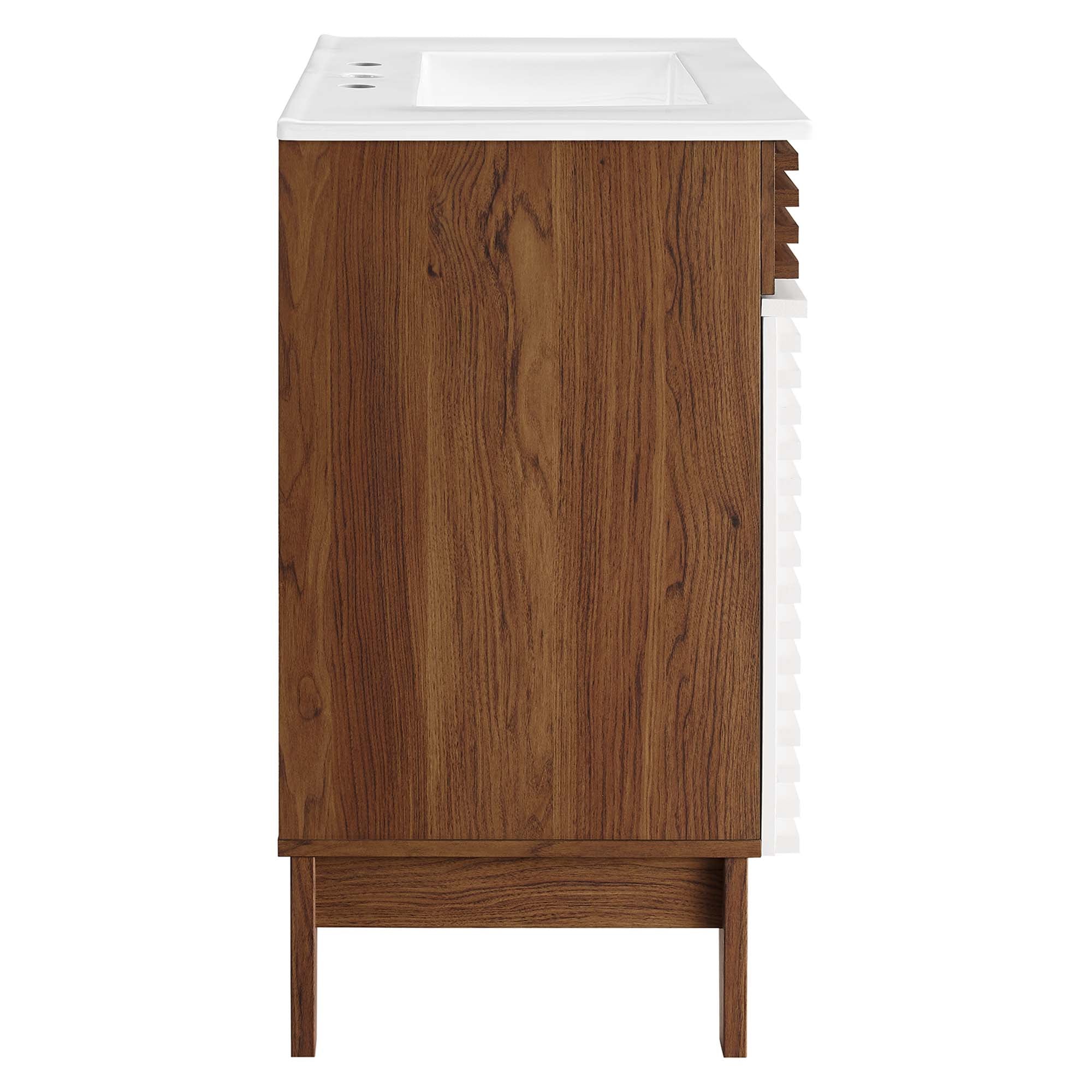 Render 30" and 36" Bathroom Vanities with White Basin Included by Modway