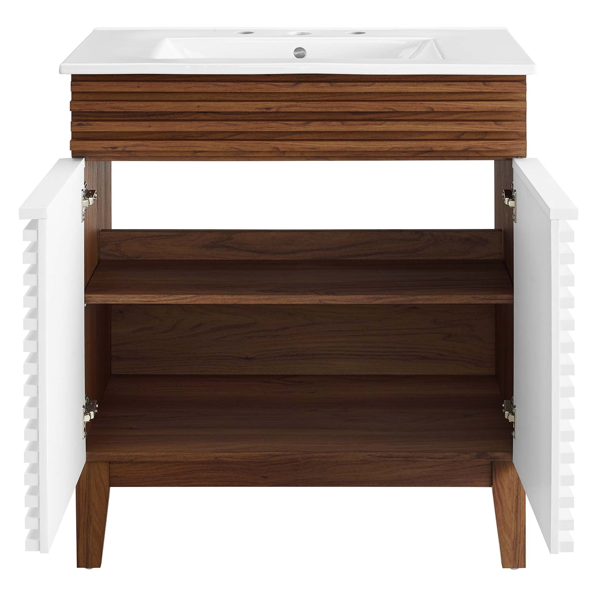 Render 30" and 36" Bathroom Vanities with White Basin Included by Modway