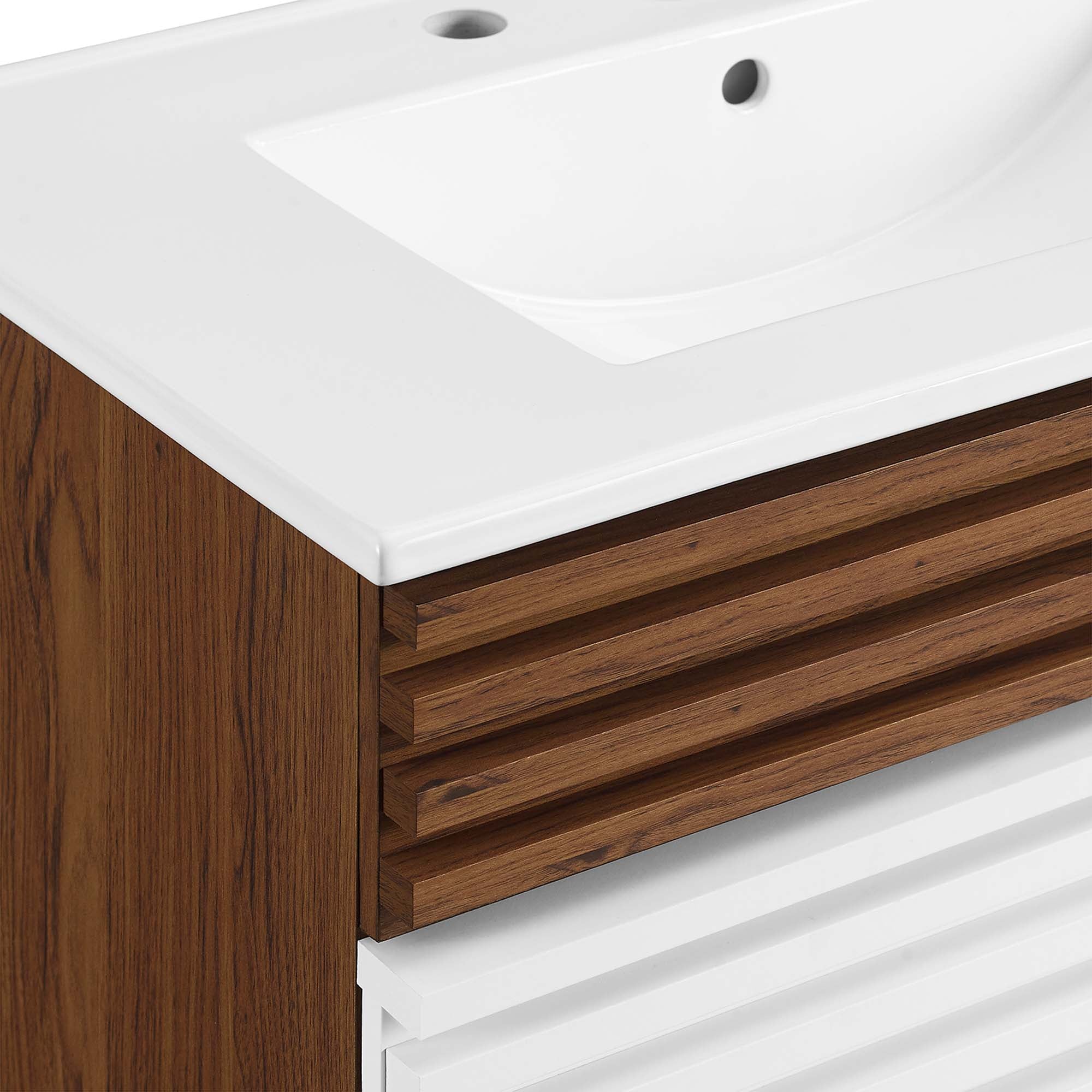 Render 30" and 36" Bathroom Vanities with White Basin Included by Modway