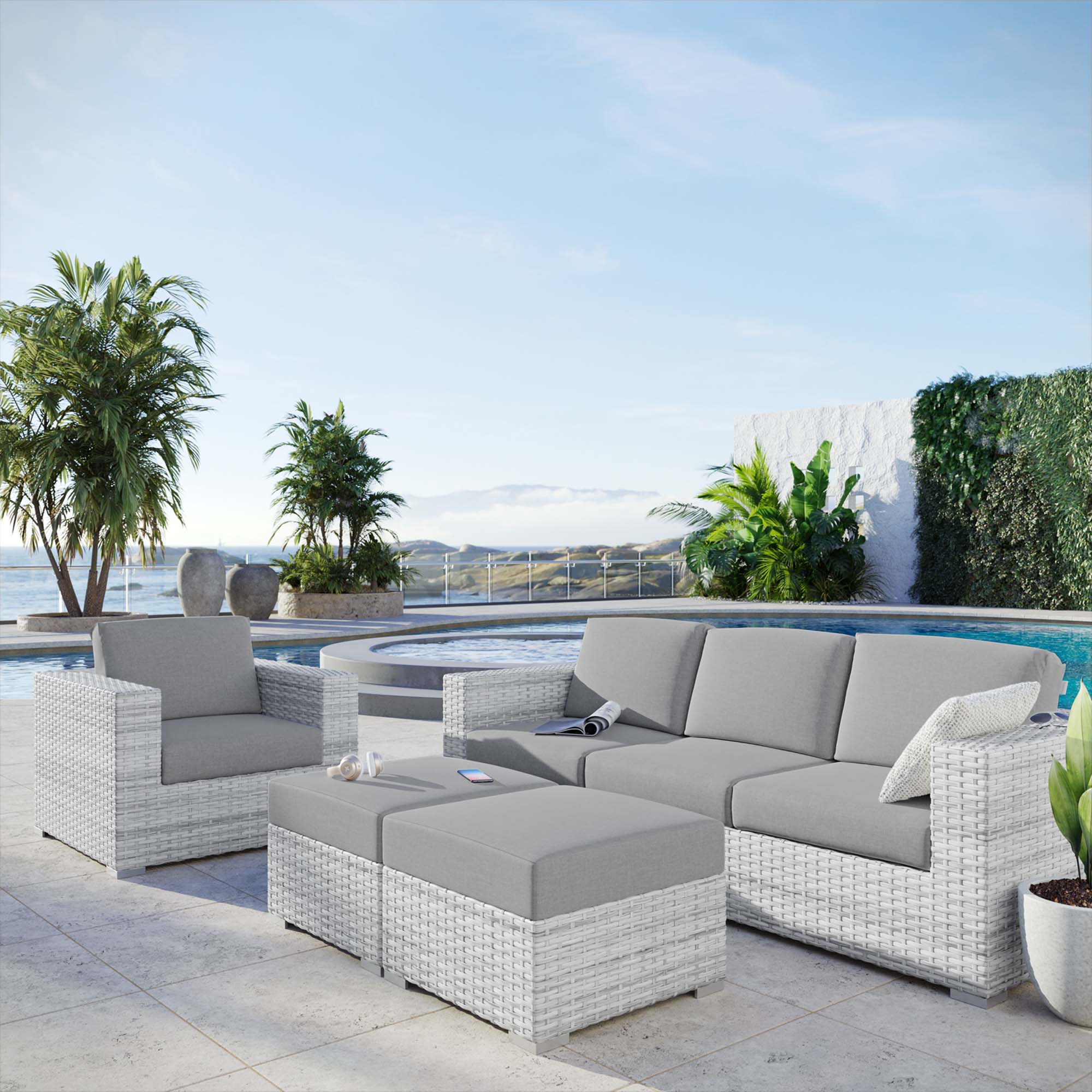 Convene 4-Piece Outdoor Patio Set by Modway