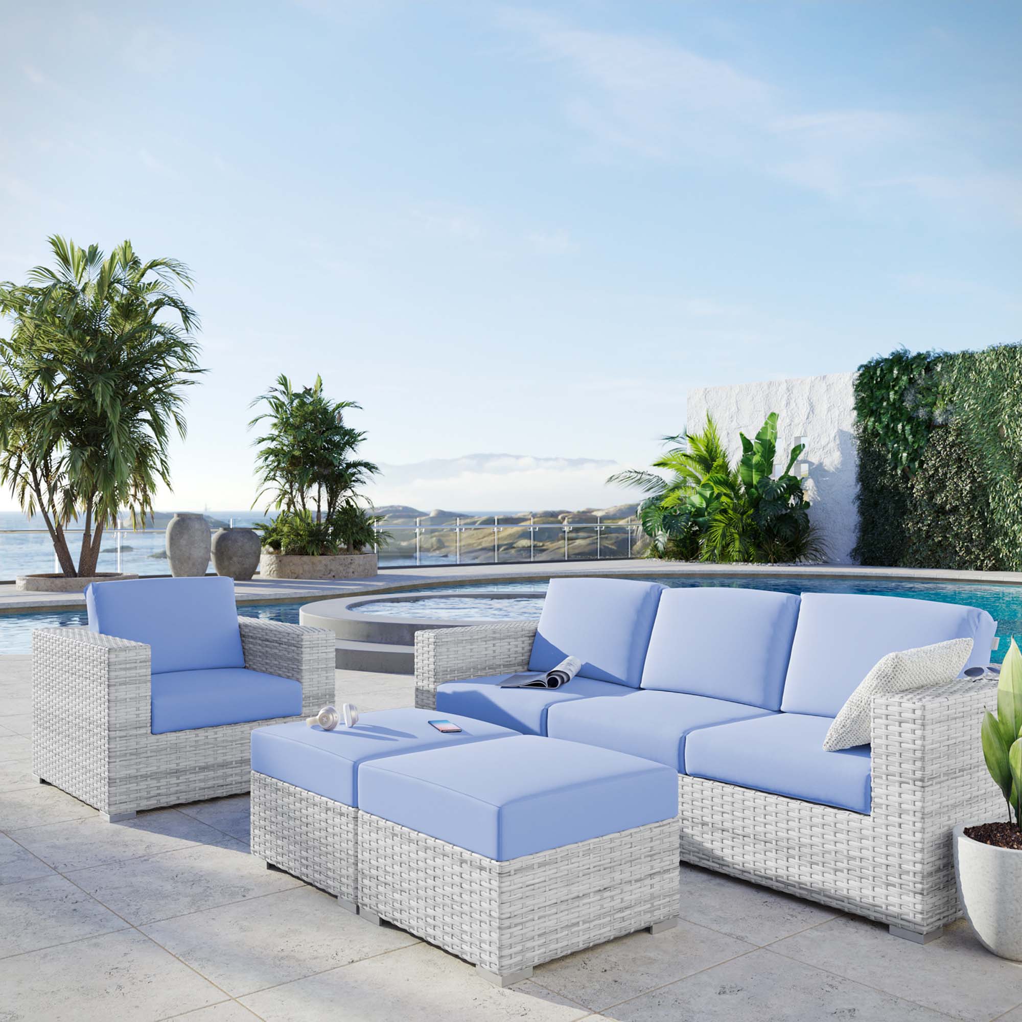 Convene 4-Piece Outdoor Patio Set by Modway