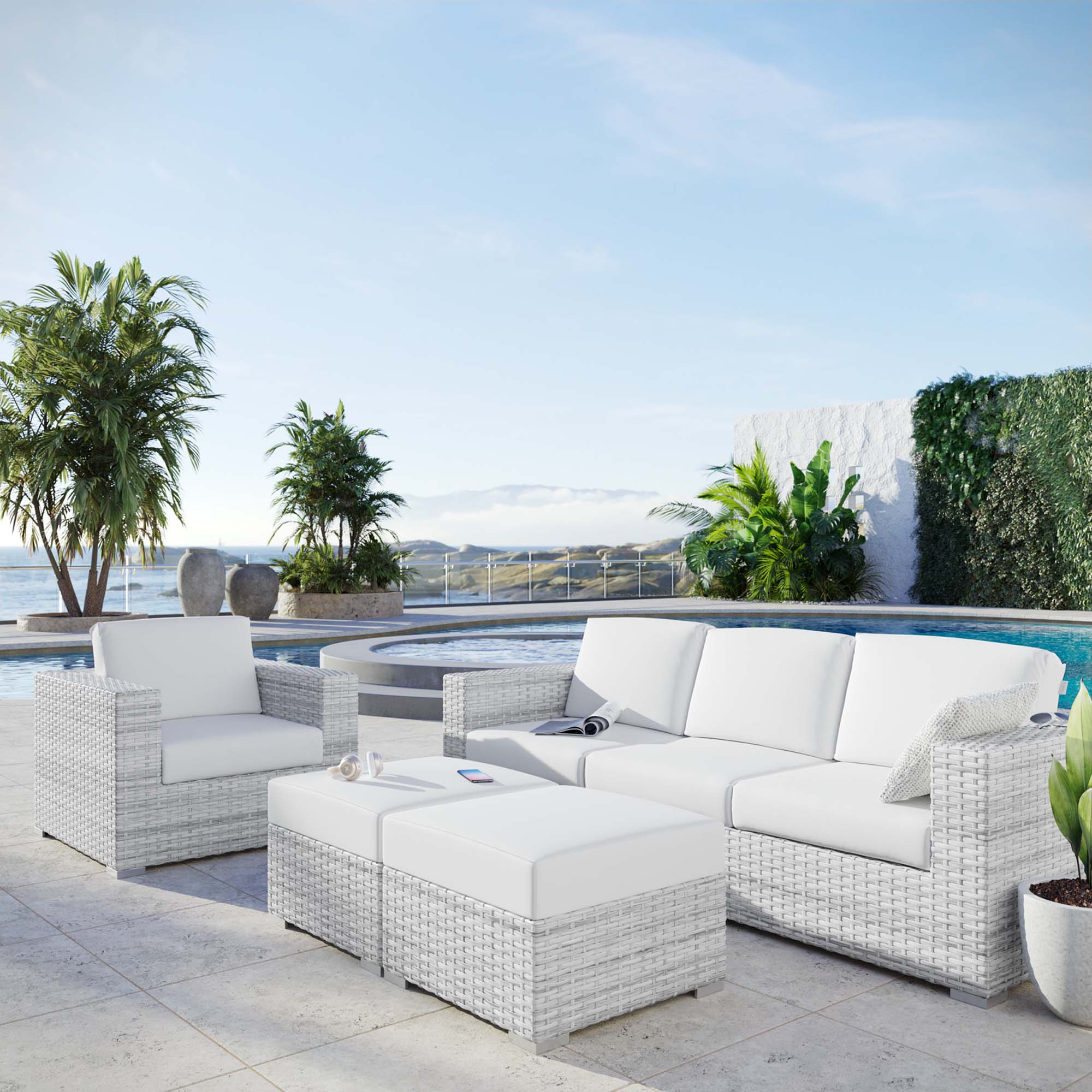 Convene 4-Piece Outdoor Patio Set by Modway