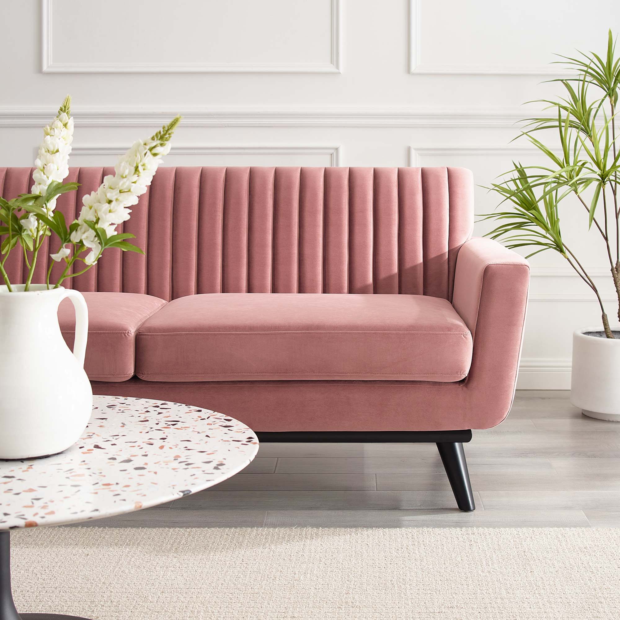 Engage Channel Tufted Performance Velvet Loveseat by Modway