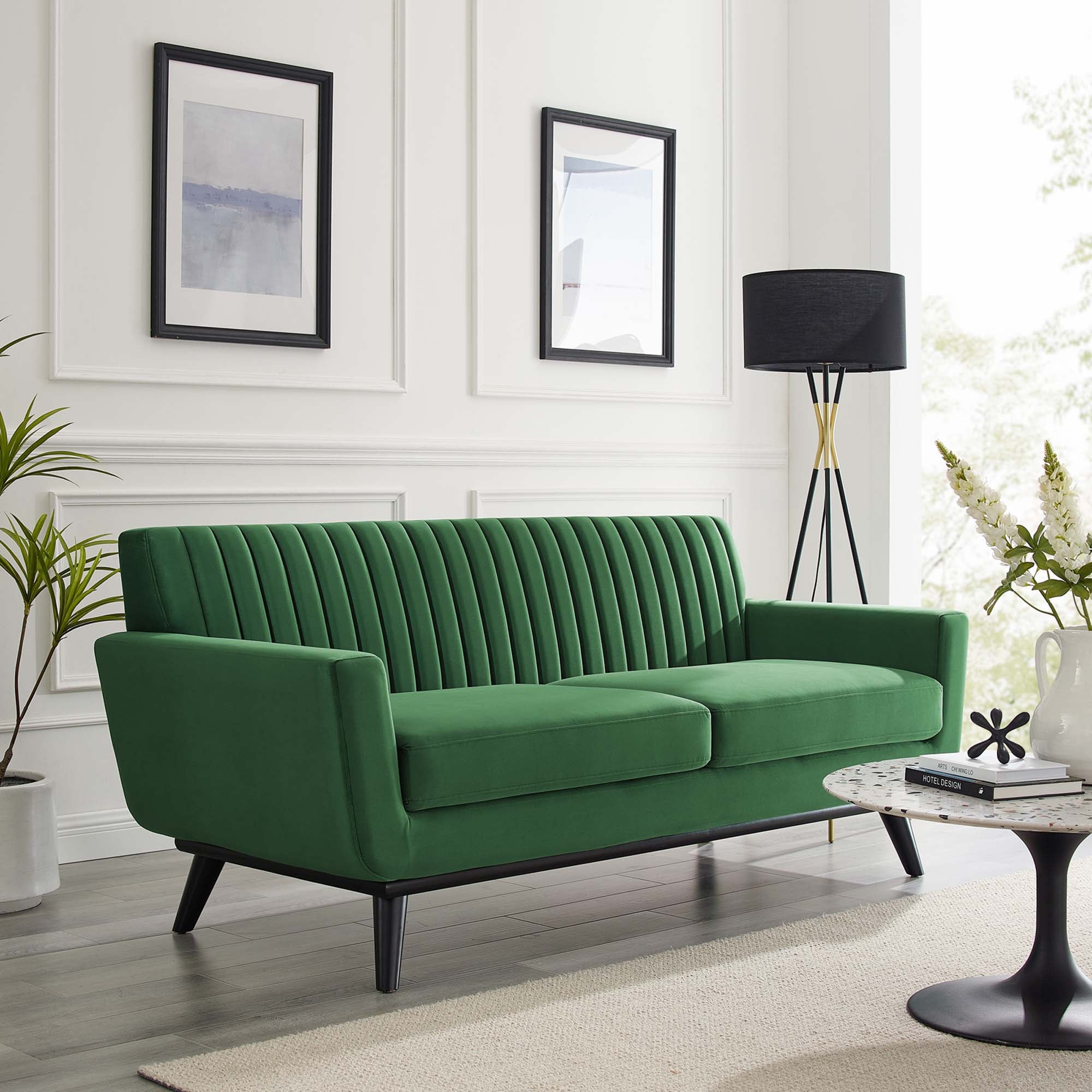 Engage Channel Tufted Performance Velvet Loveseat by Modway