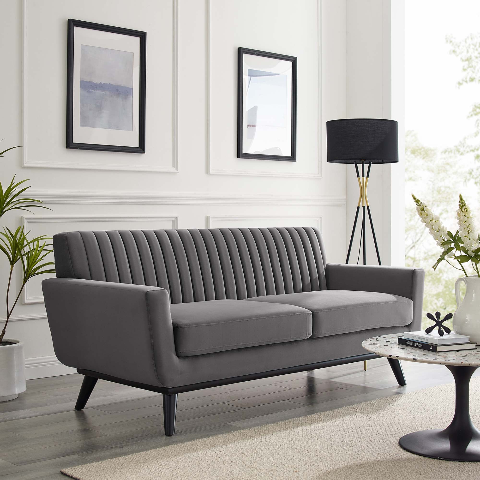 Engage Channel Tufted Performance Velvet Loveseat by Modway