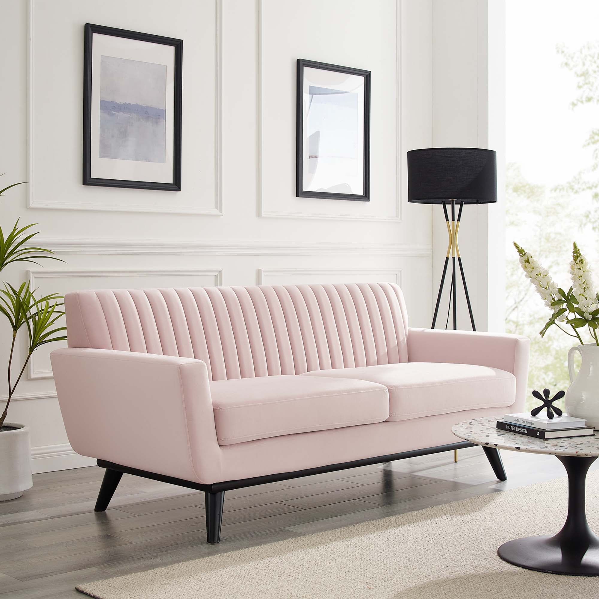 Engage Channel Tufted Performance Velvet Loveseat by Modway