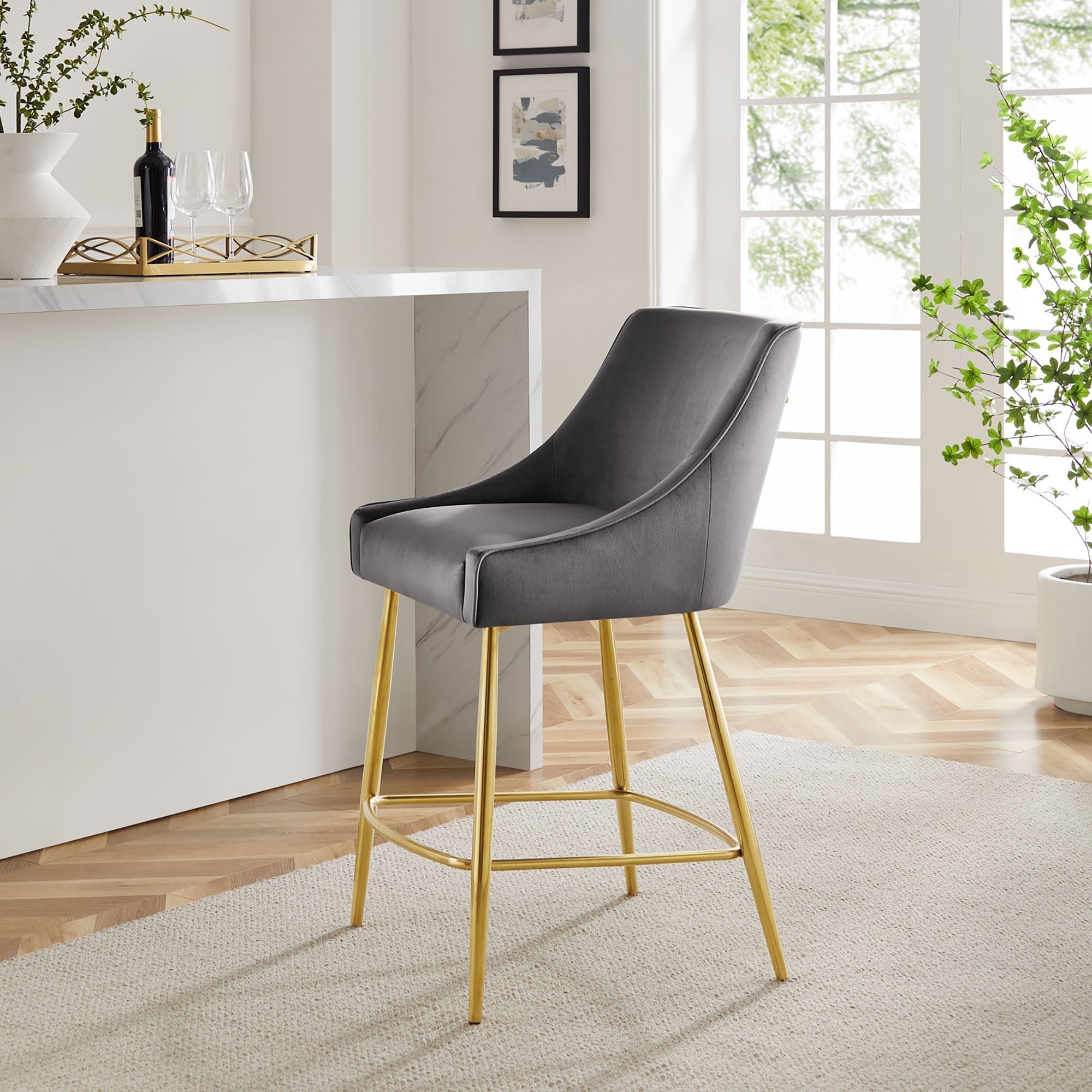 Discern Performance Velvet Counter Stool by Modway