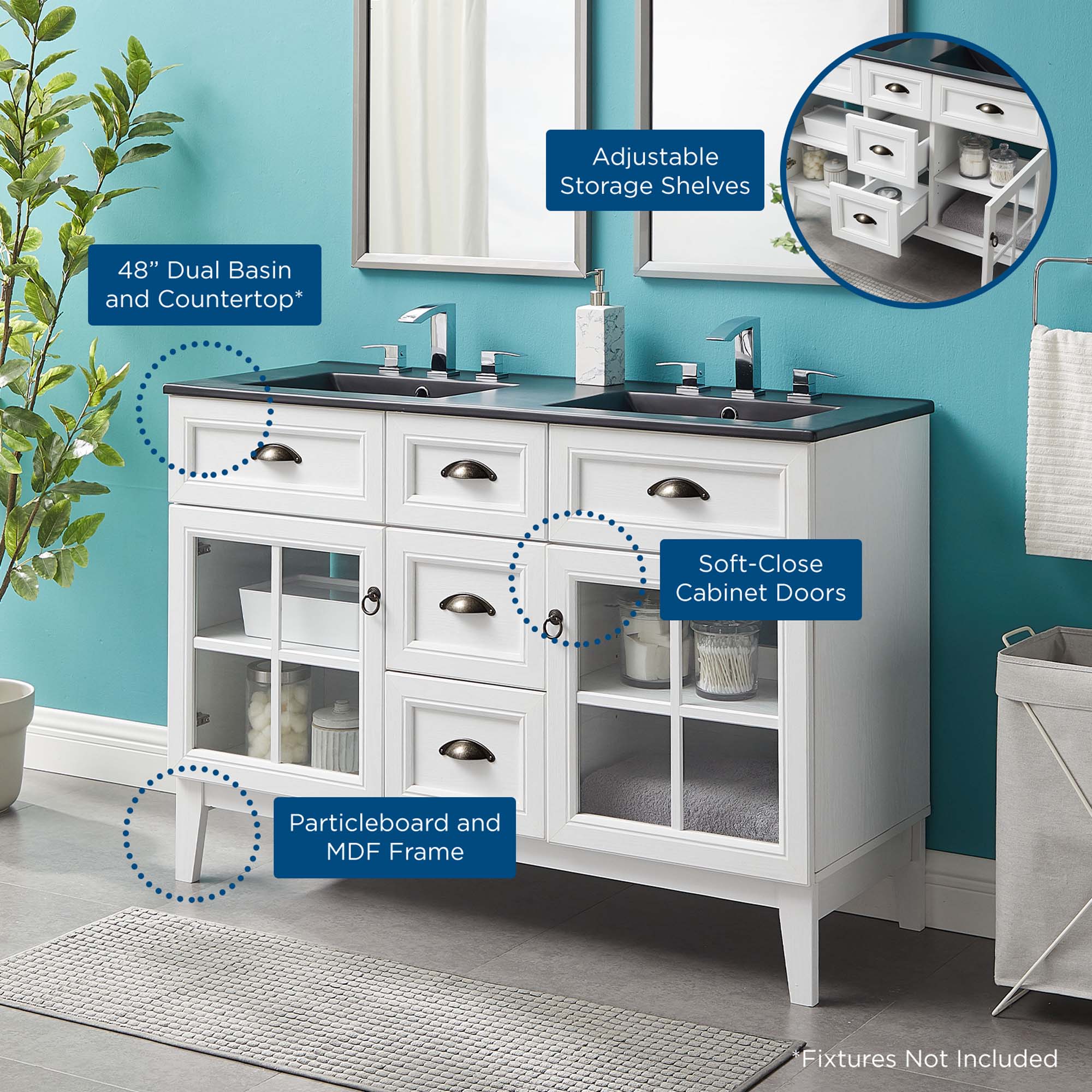 Isle Bathroom Vanity Basin Included by Modway