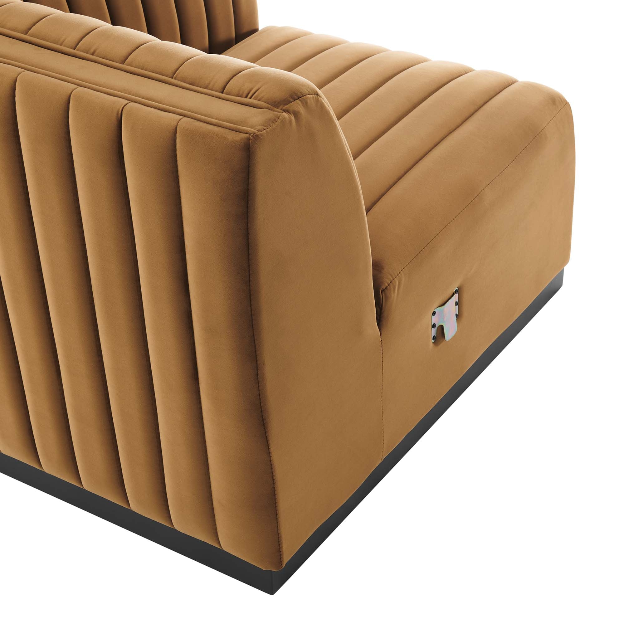 Conjure Channel Tufted Performance Velvet Right-Arm Chair by Modway
