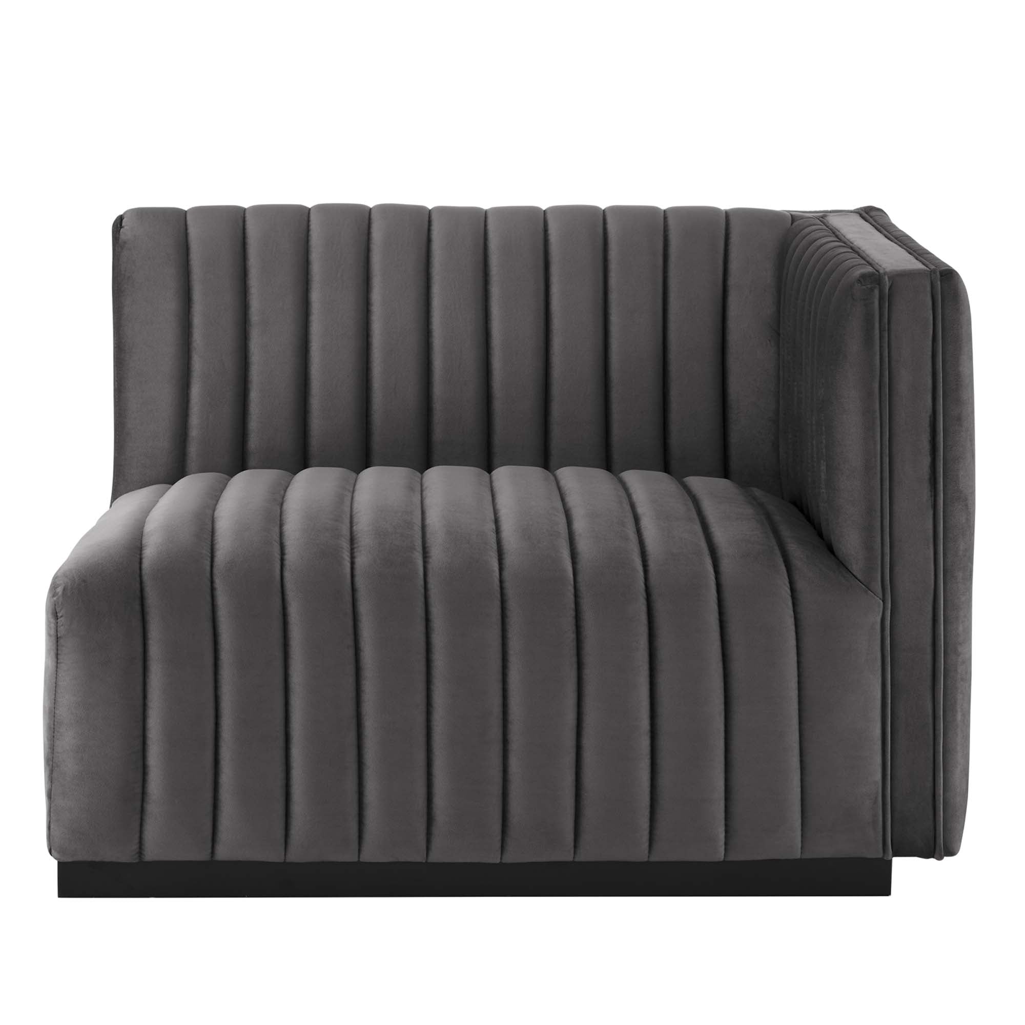 Conjure Channel Tufted Performance Velvet Right-Arm Chair by Modway
