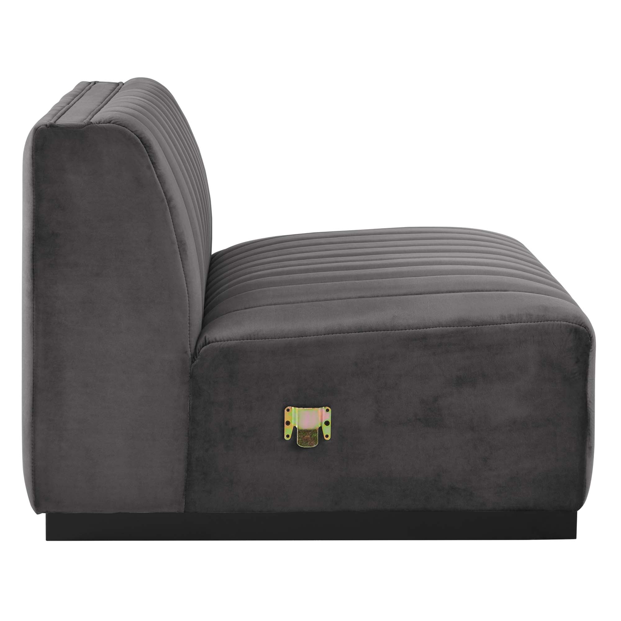 Conjure Channel Tufted Performance Velvet Armless Chair by Modway