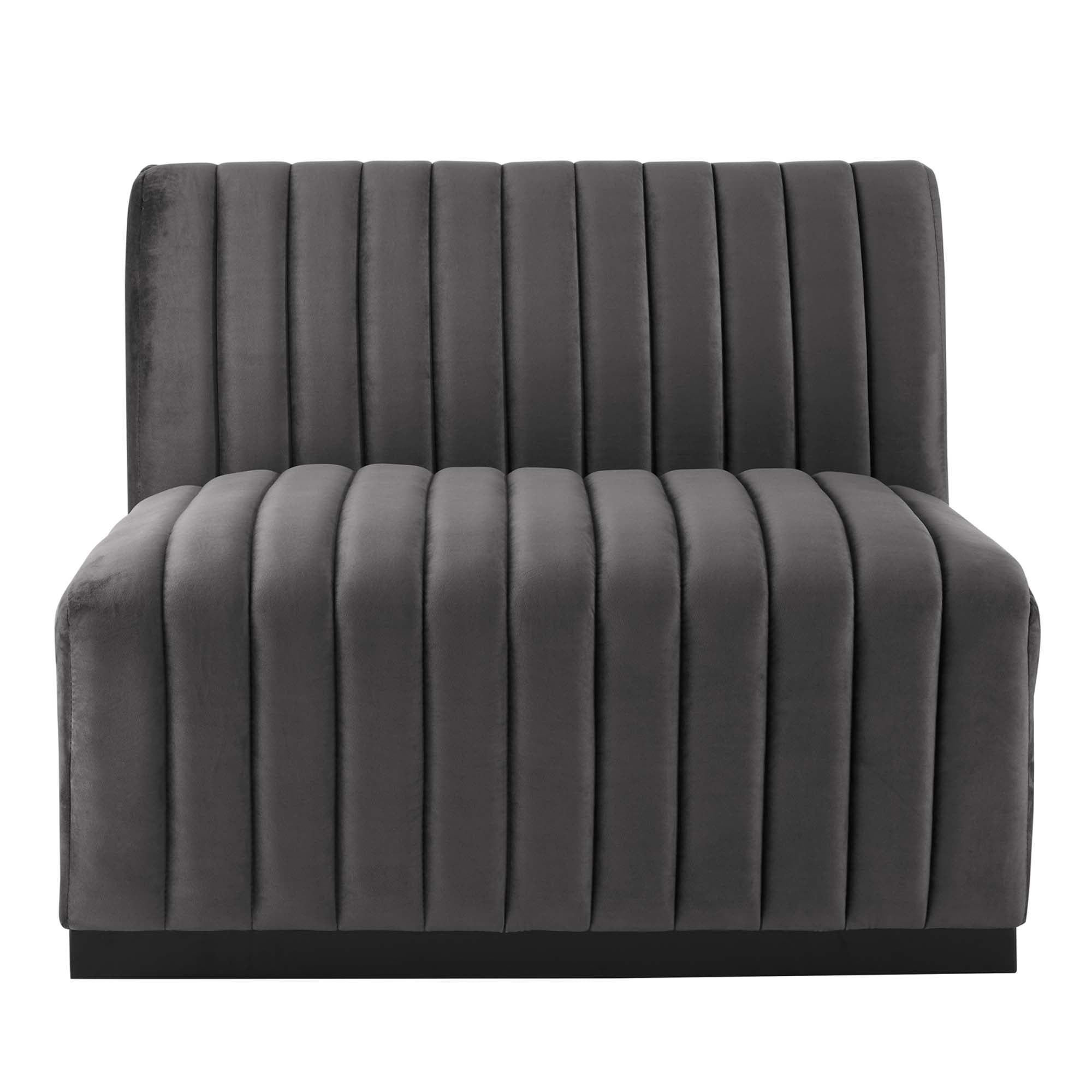 Conjure Channel Tufted Performance Velvet Armless Chair by Modway