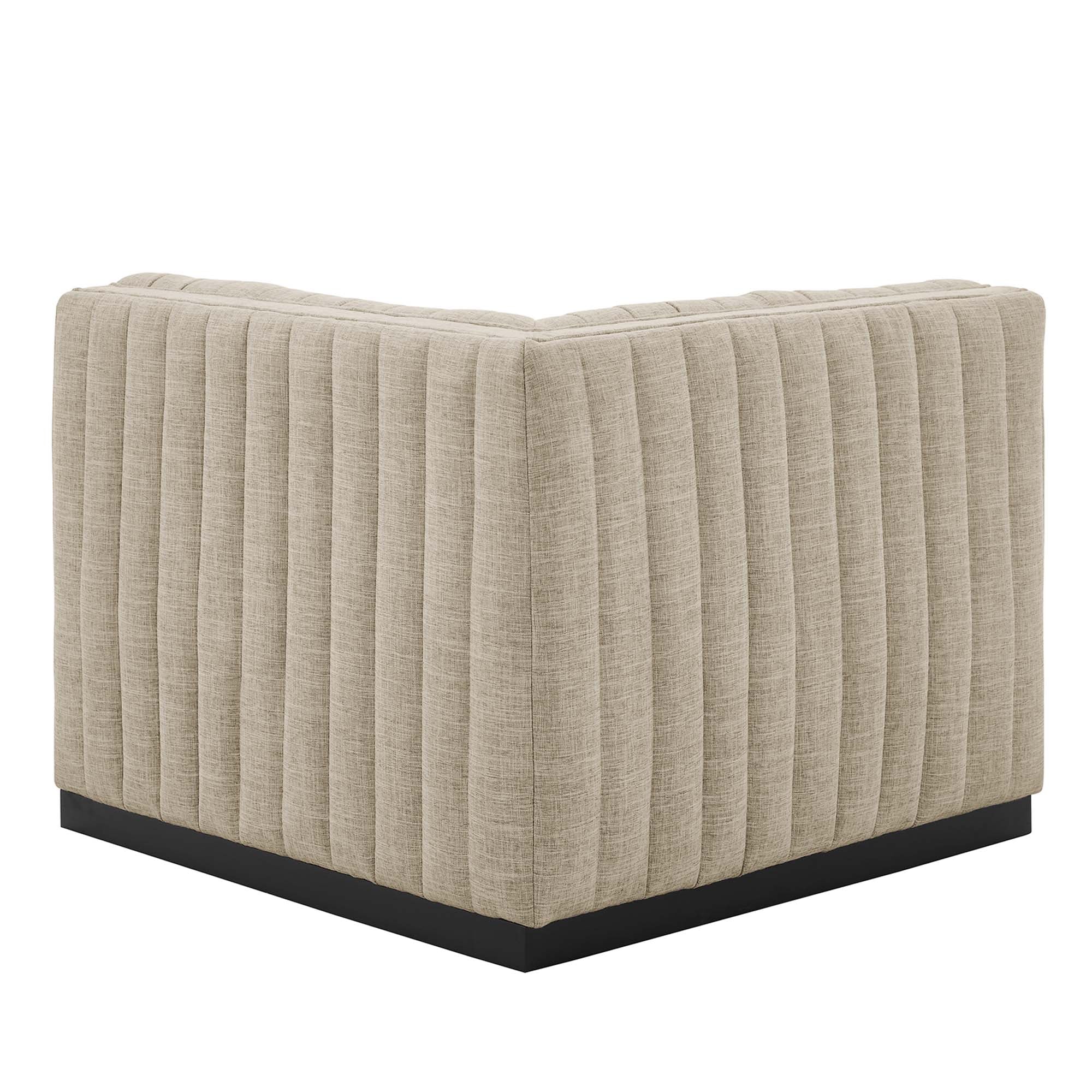Conjure Channel Tufted Upholstered Fabric Left Corner Chair by Modway