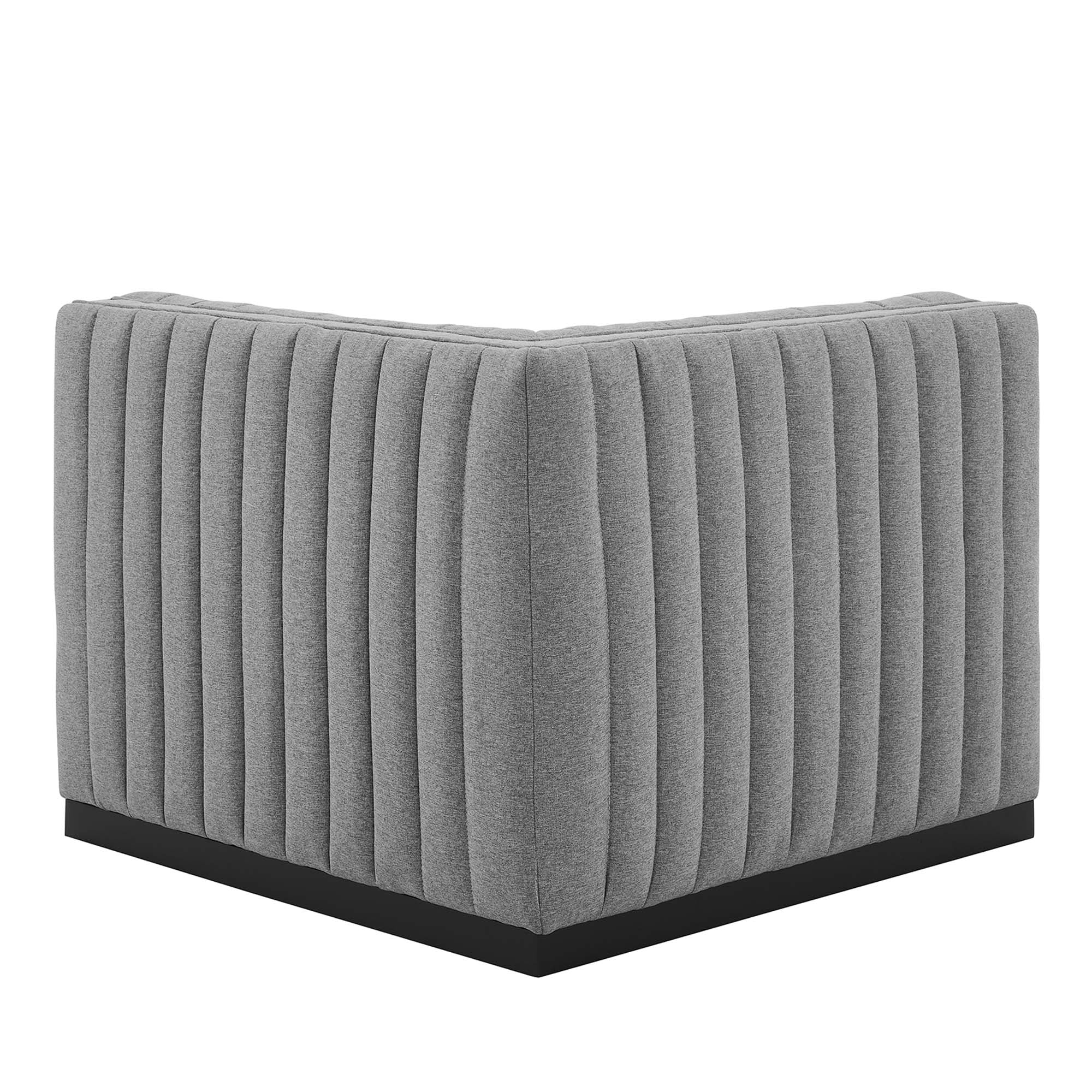 Conjure Channel Tufted Upholstered Fabric Left Corner Chair by Modway