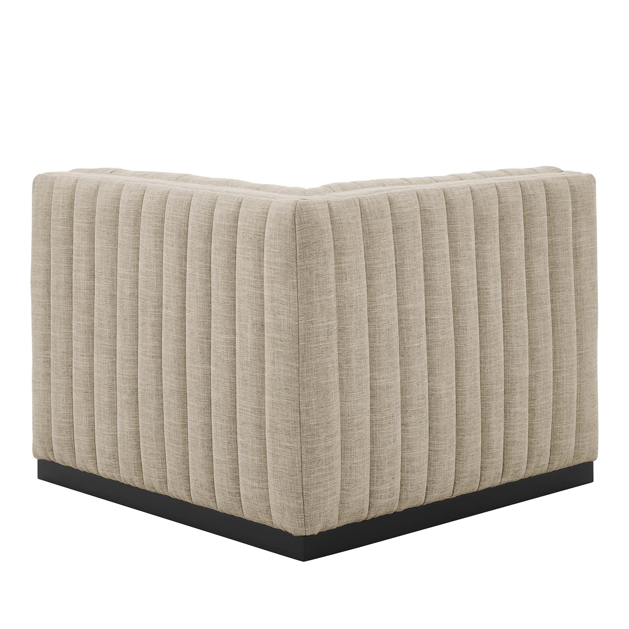 Conjure Channel Tufted Upholstered Fabric Right Corner Chair by Modway