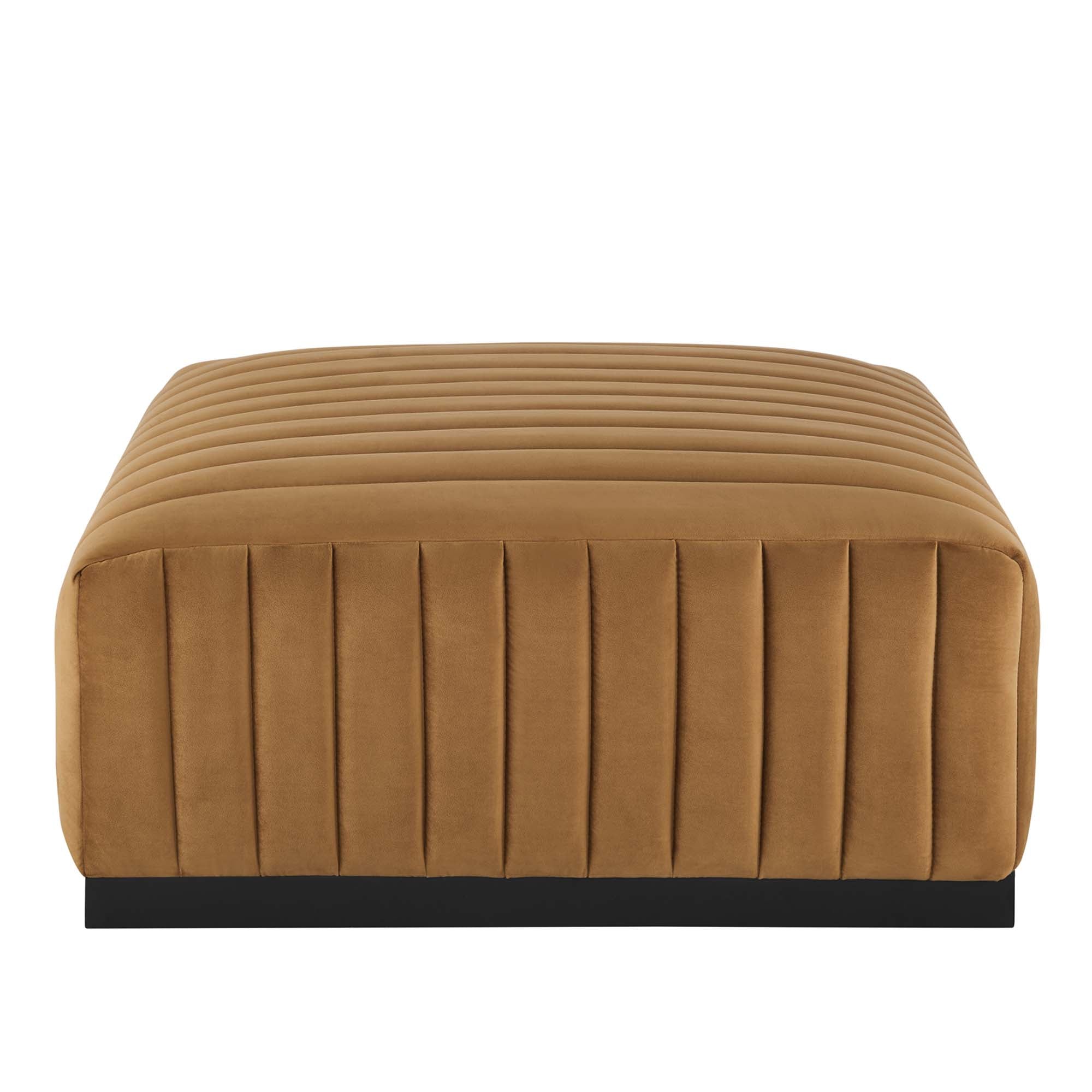 Conjure Channel Tufted Performance Velvet Ottoman by Modway