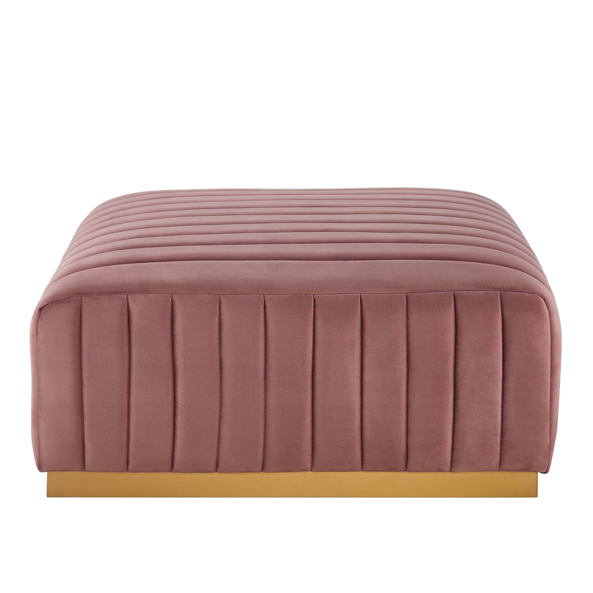Conjure Channel Tufted Performance Velvet Ottoman by Modway