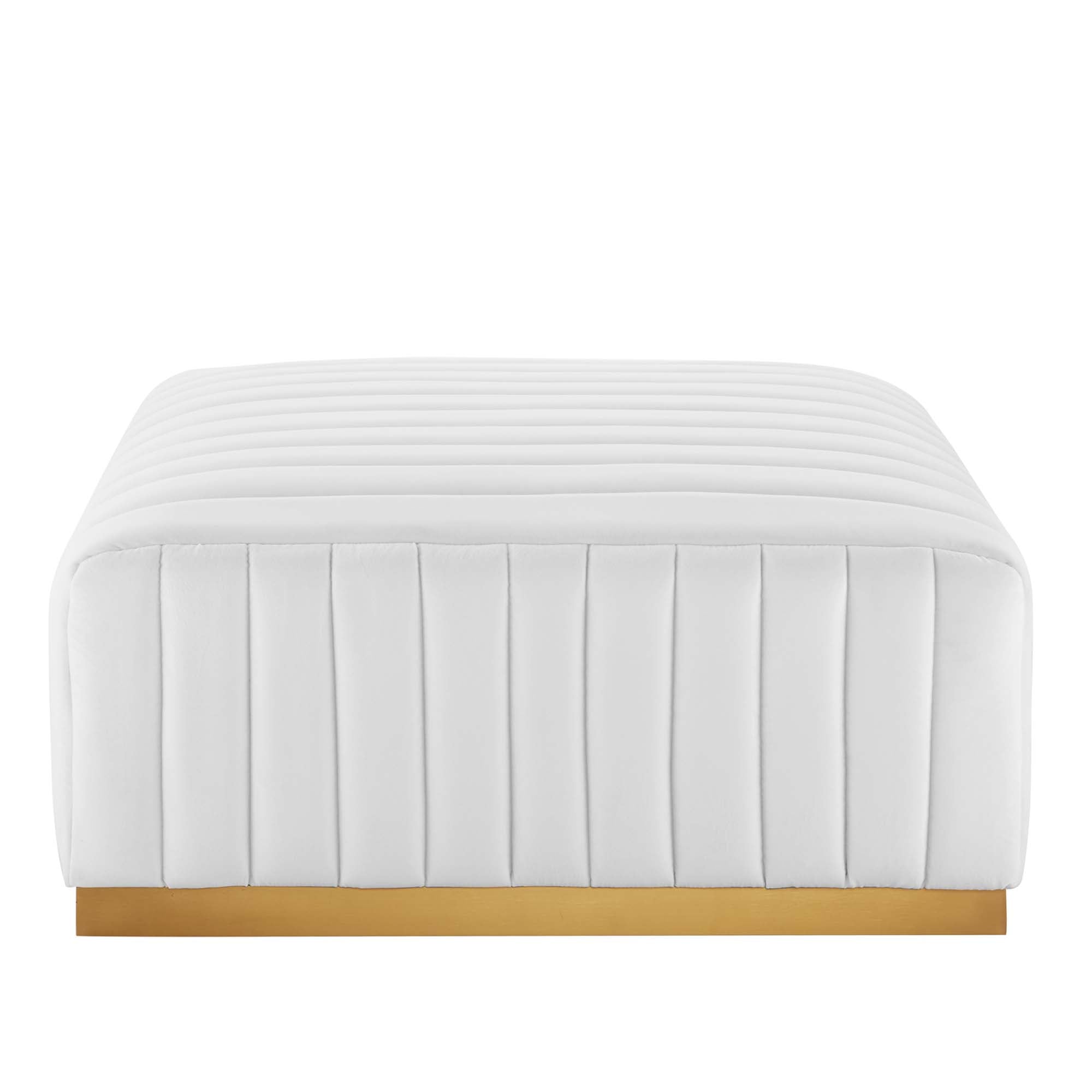 Conjure Channel Tufted Performance Velvet Ottoman by Modway