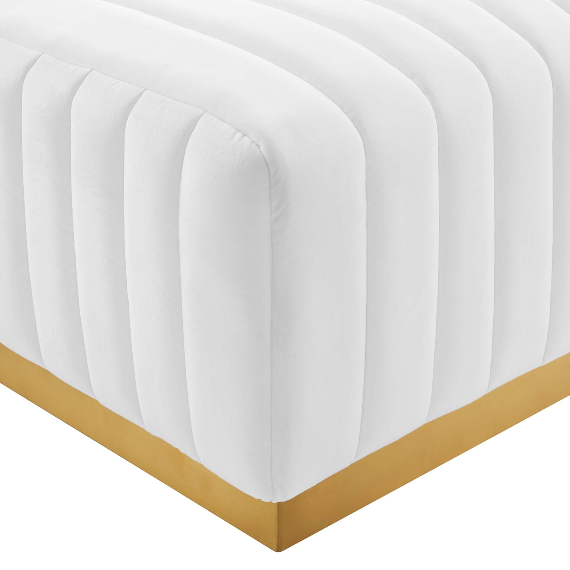 Conjure Channel Tufted Performance Velvet Ottoman by Modway