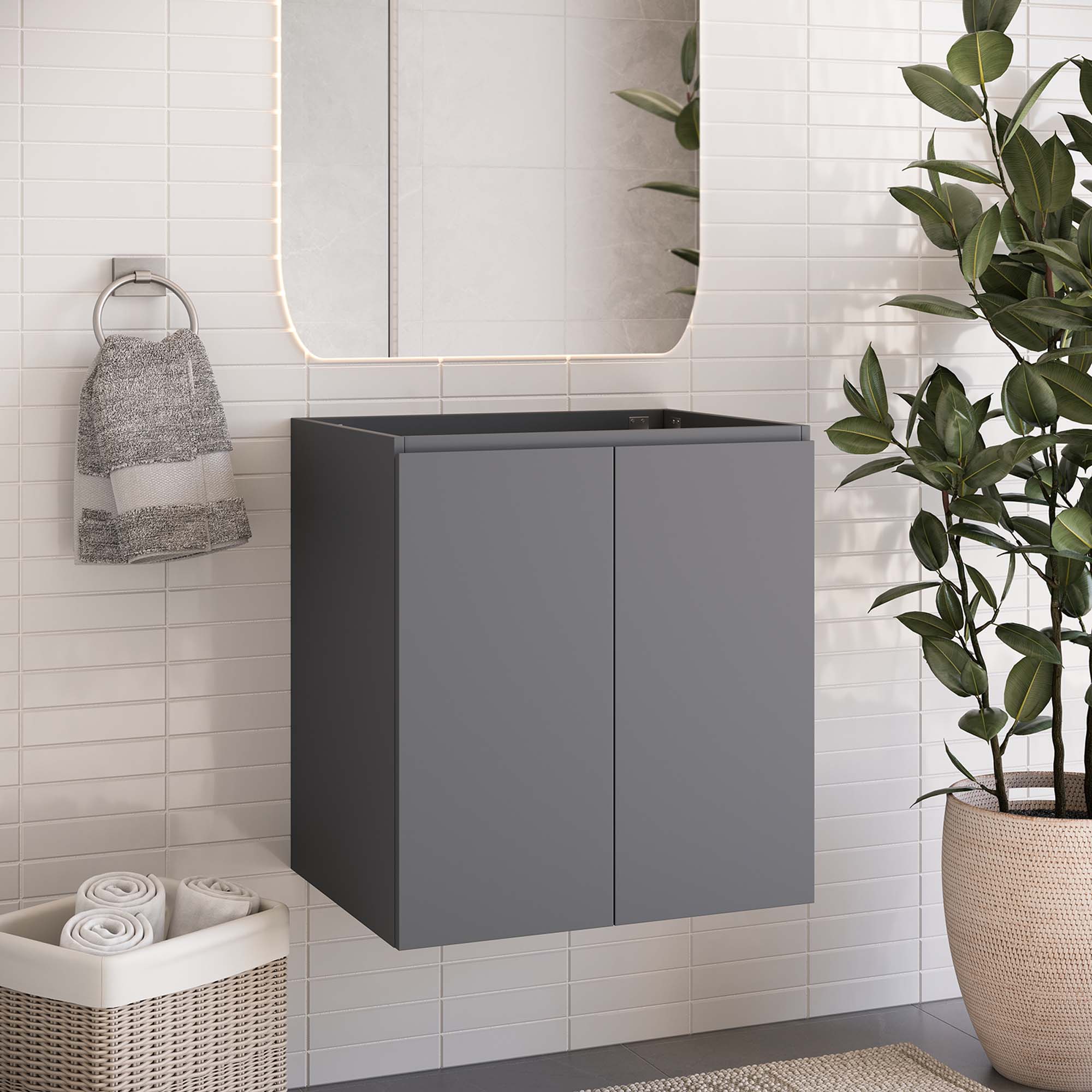 Bryn Wall-Mount Bathroom Cabinet Basin Not Included by Modway