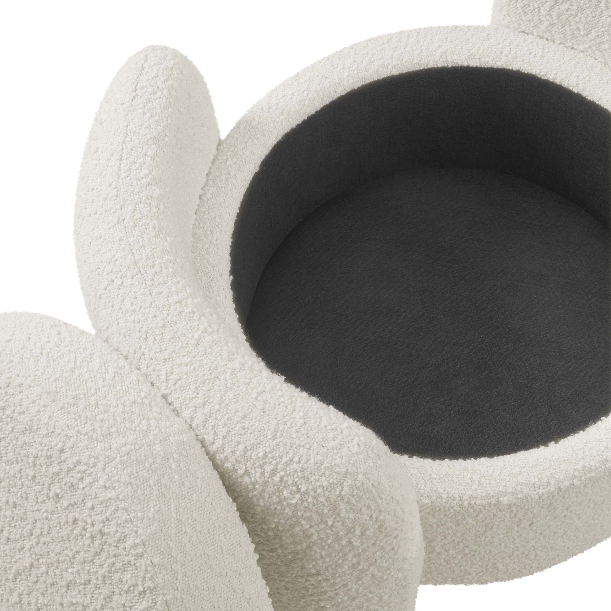 Nebula Boucle Upholstered Upholstered Ottoman by Modway