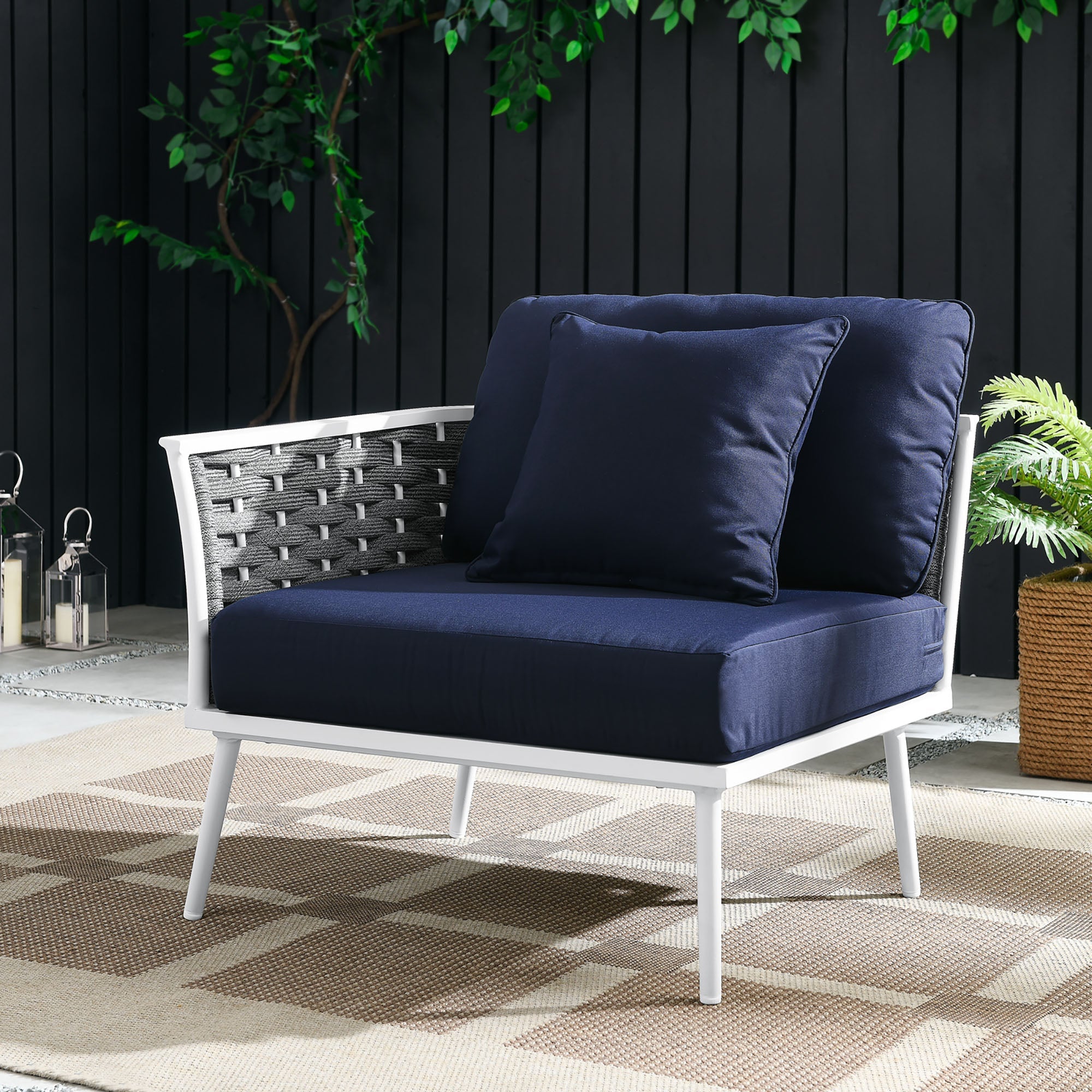 Stance Outdoor Patio Aluminum Left-Facing Armchair by Modway