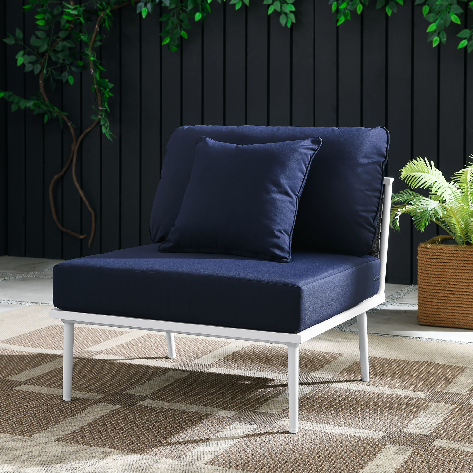 Stance Outdoor Patio Aluminum Armless Chair by Modway