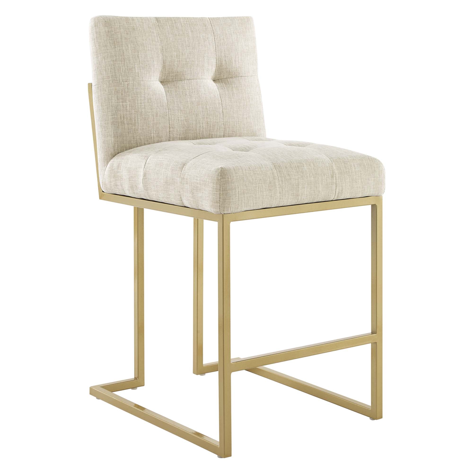 Privy Counter Stool Upholstered Fabric Set of 2 by Modway