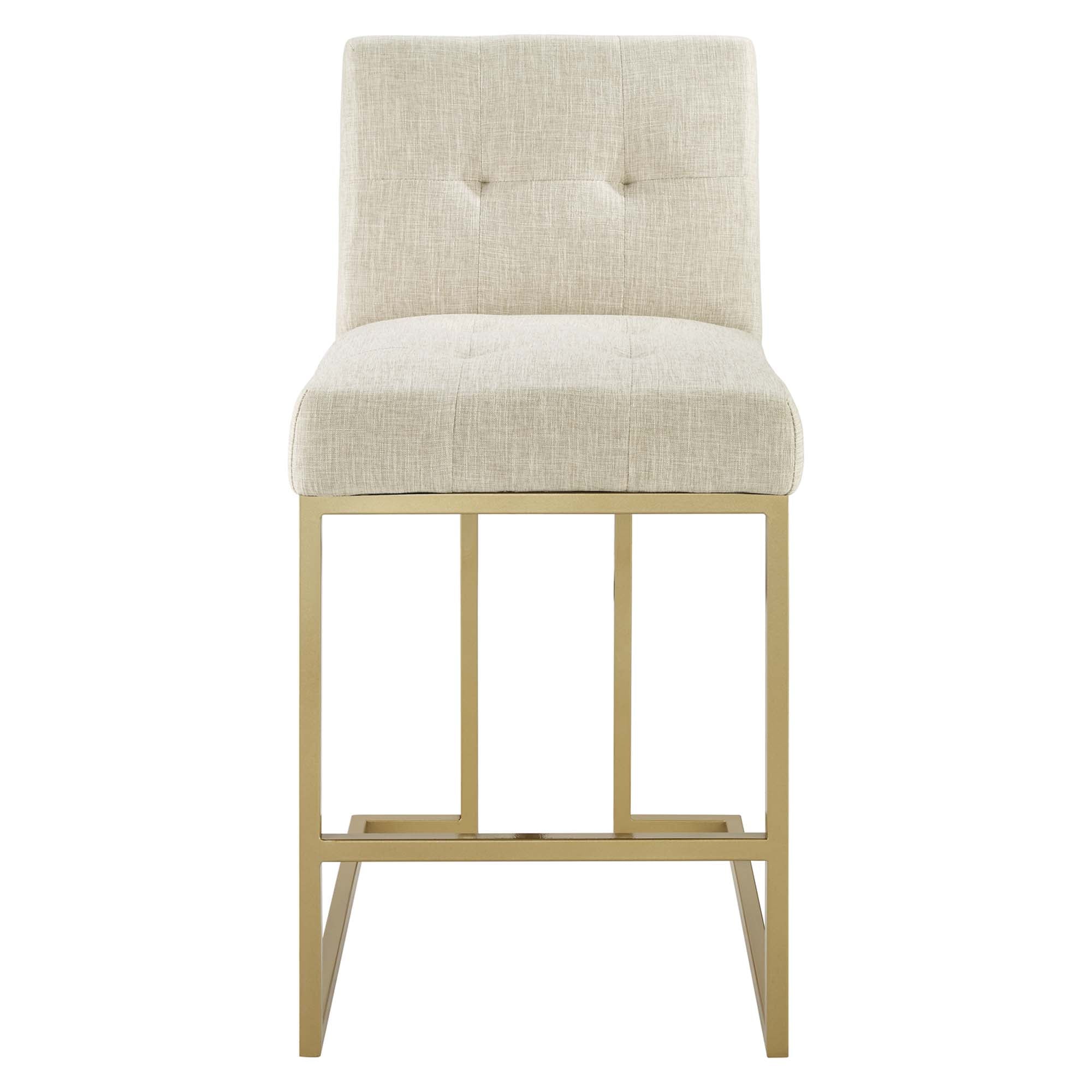 Privy Counter Stool Upholstered Fabric Set of 2 by Modway