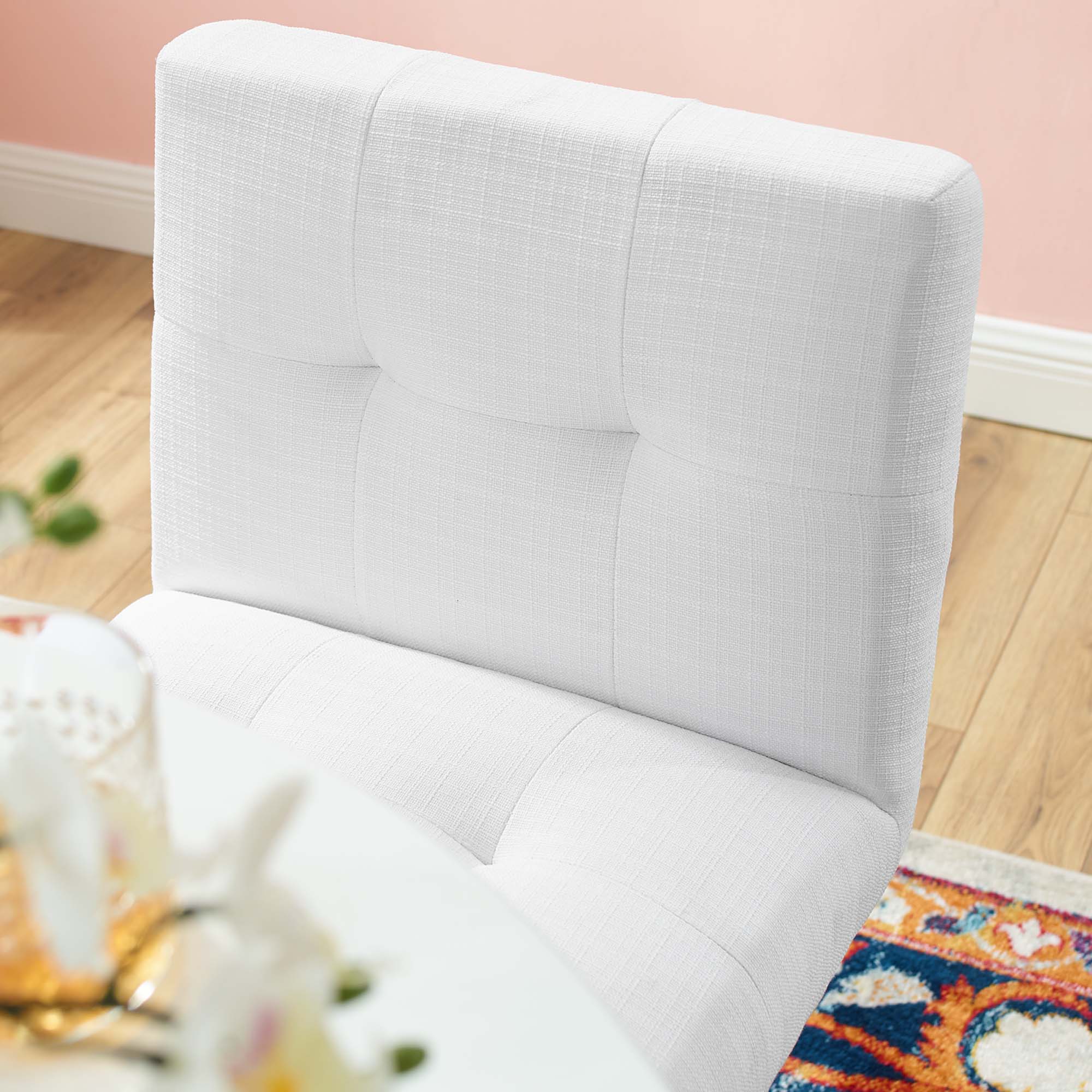 Privy Counter Stool Upholstered Fabric Set of 2 by Modway