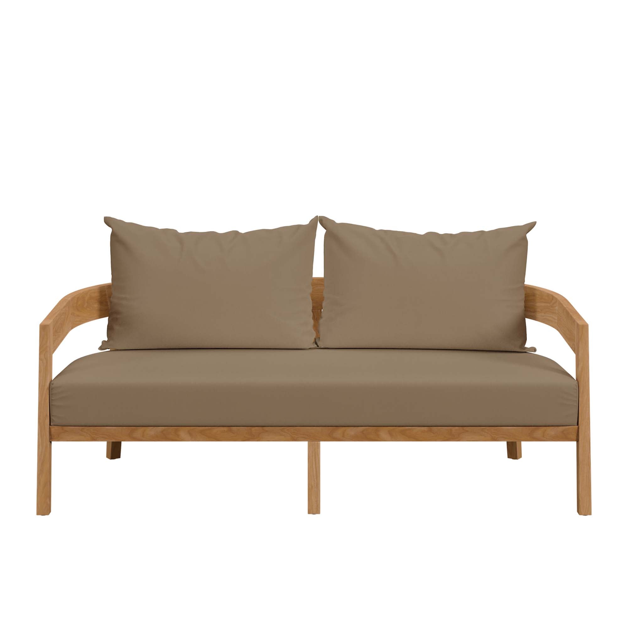 Brisbane Teak Wood Outdoor Patio Loveseat by Modway