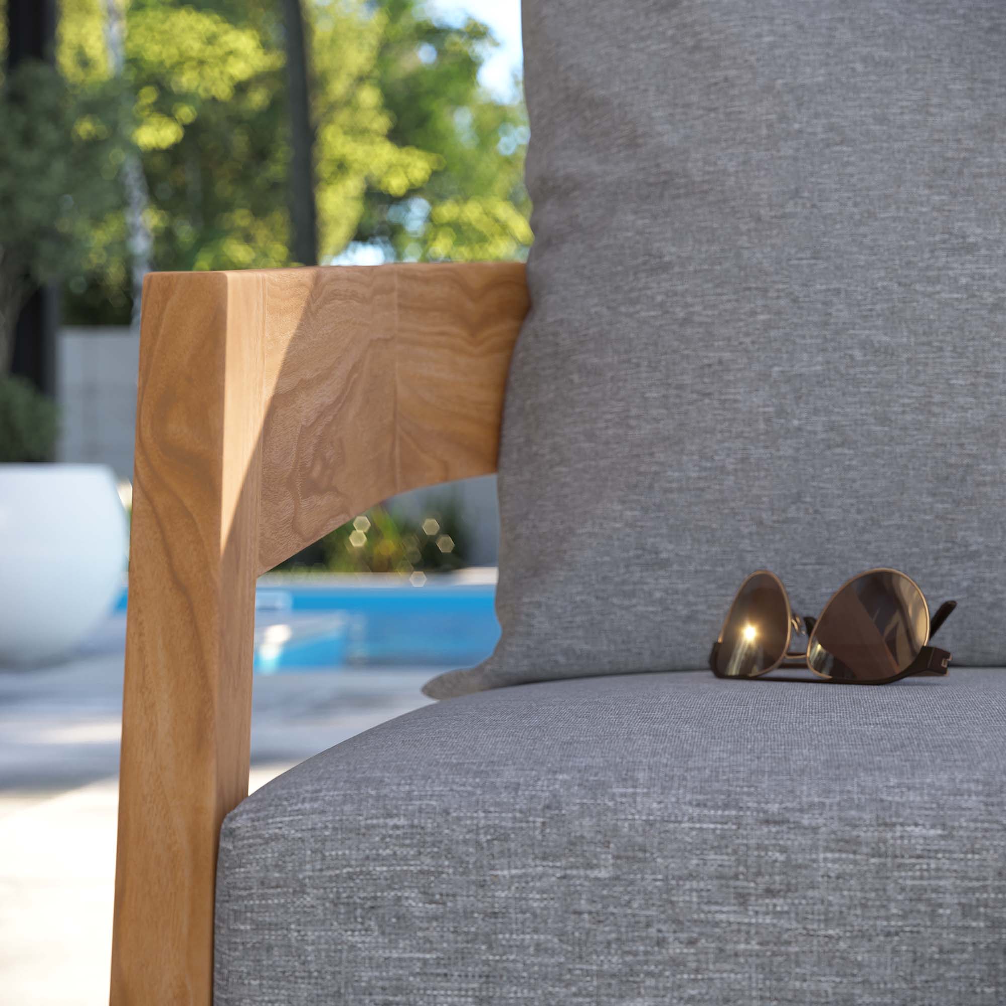 Brisbane Teak Wood Outdoor Patio Armchair by Modway