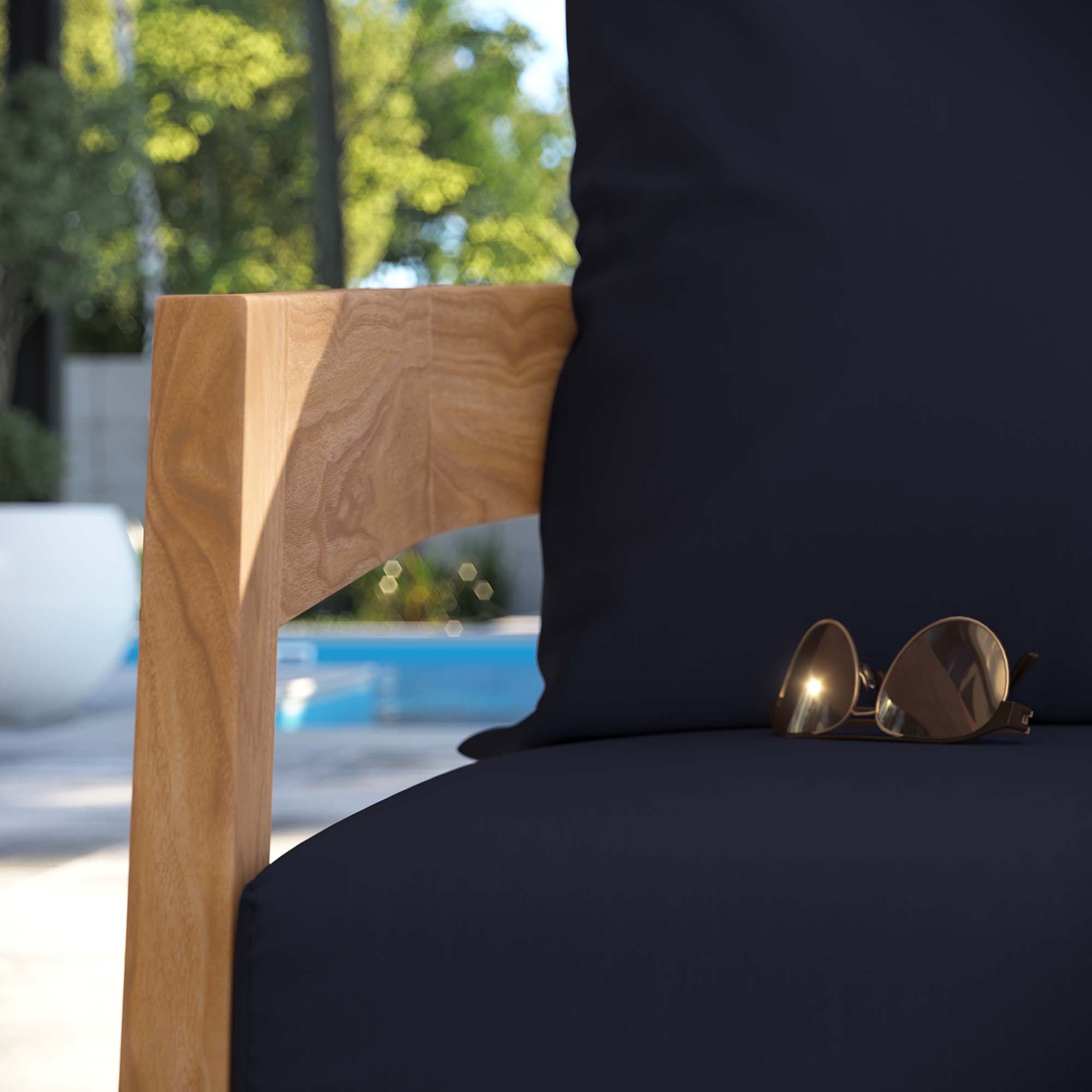 Brisbane Teak Wood Outdoor Patio Armchair by Modway