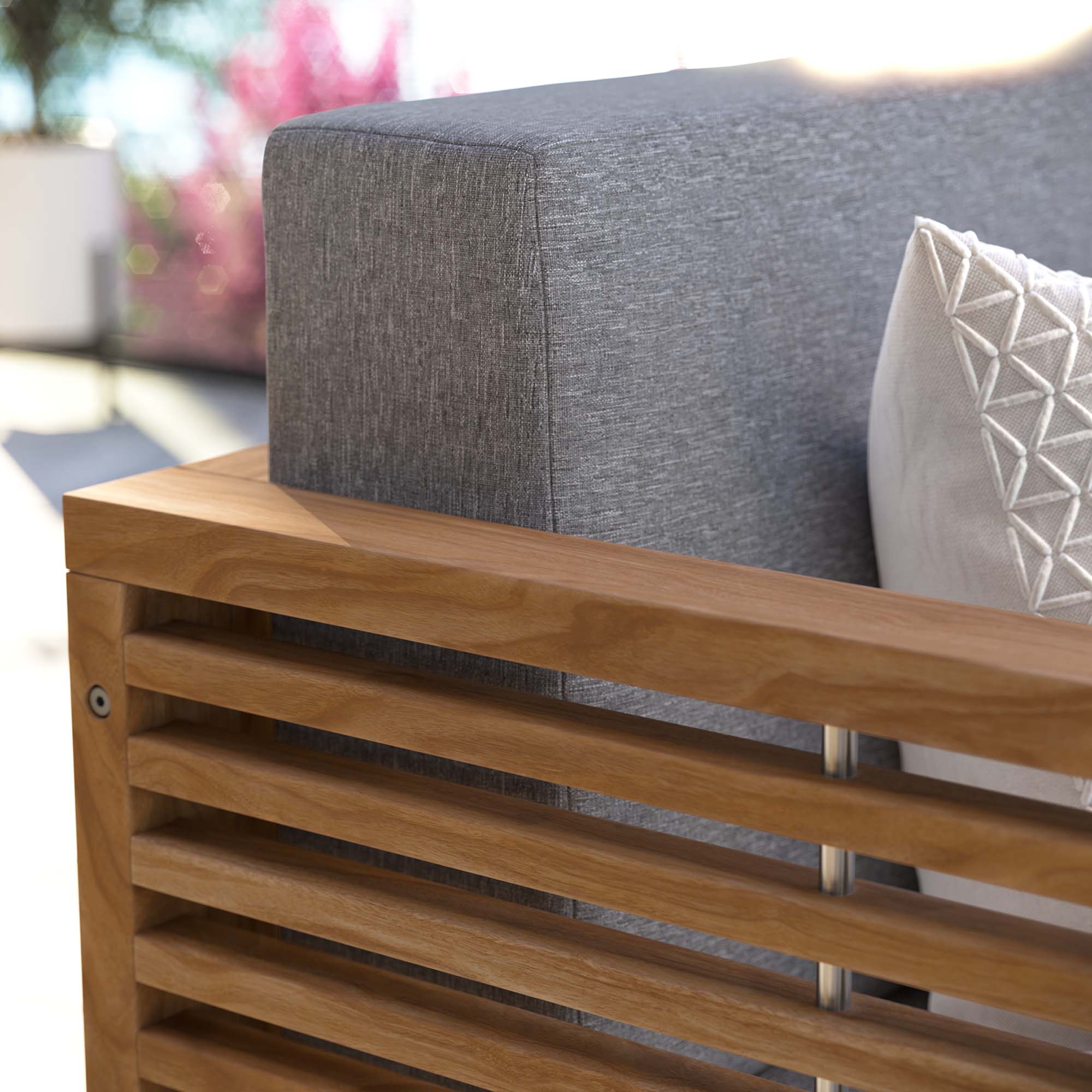 Carlsbad Teak Wood Outdoor Patio Loveseat by Modway
