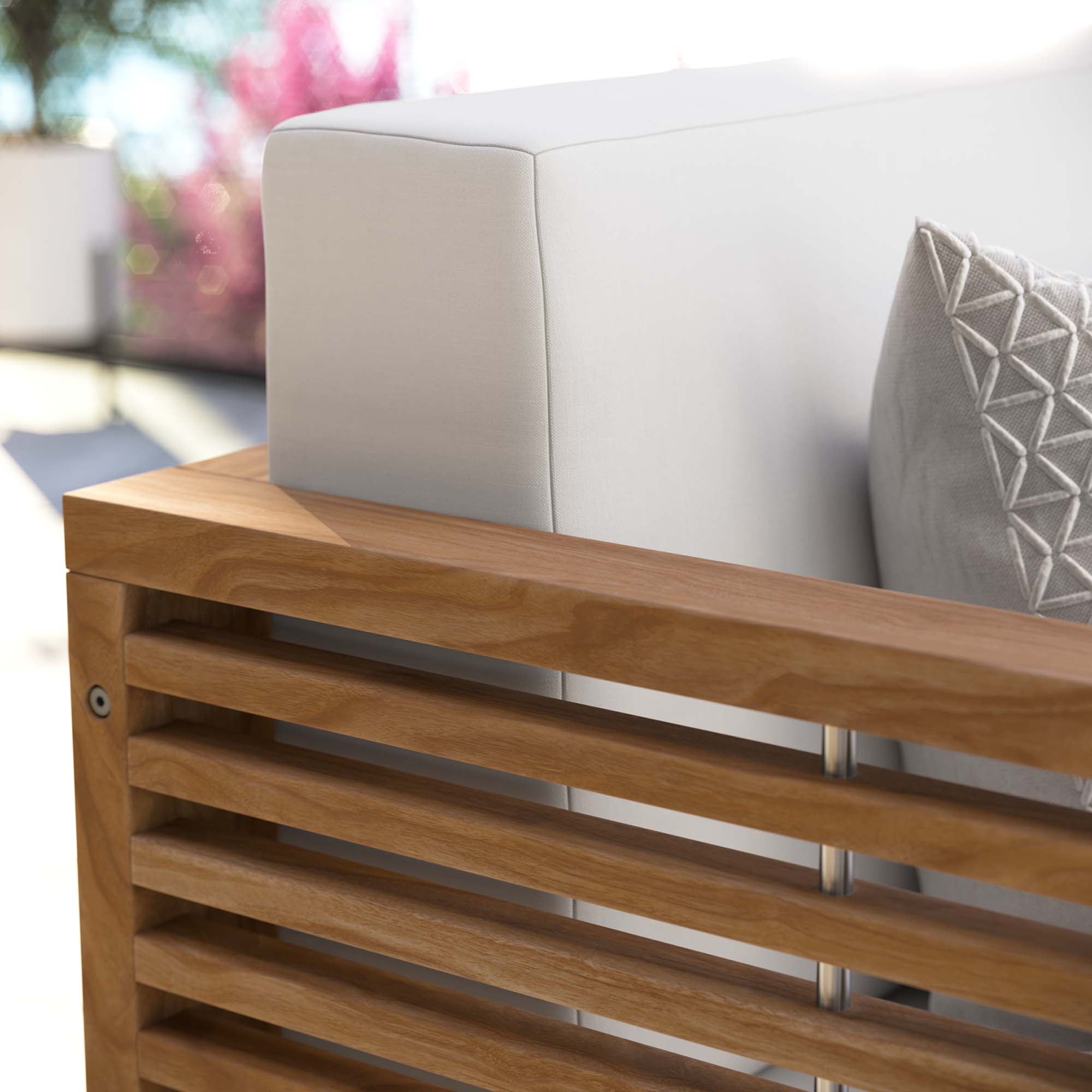 Carlsbad Teak Wood Outdoor Patio Loveseat by Modway