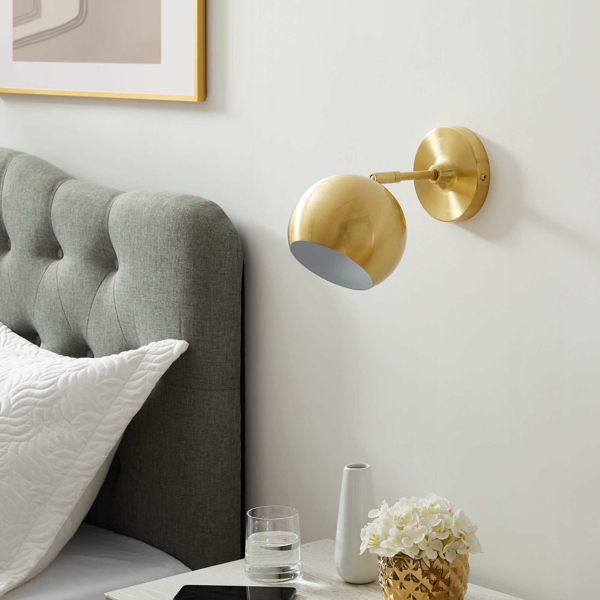 Chalice 4" Swing-Arm Metal Wall Sconce by Modway