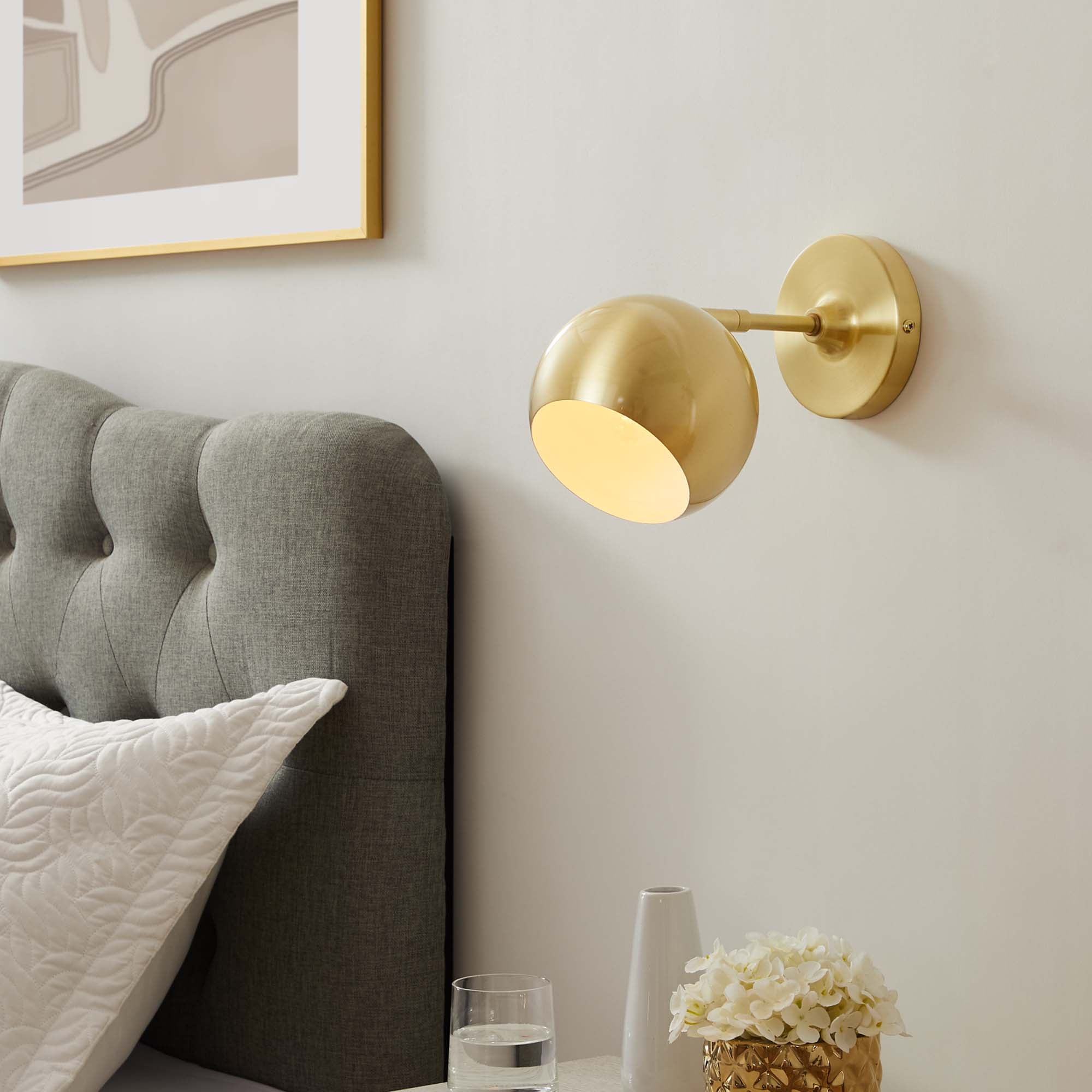 Chalice 4" Swing-Arm Metal Wall Sconce by Modway