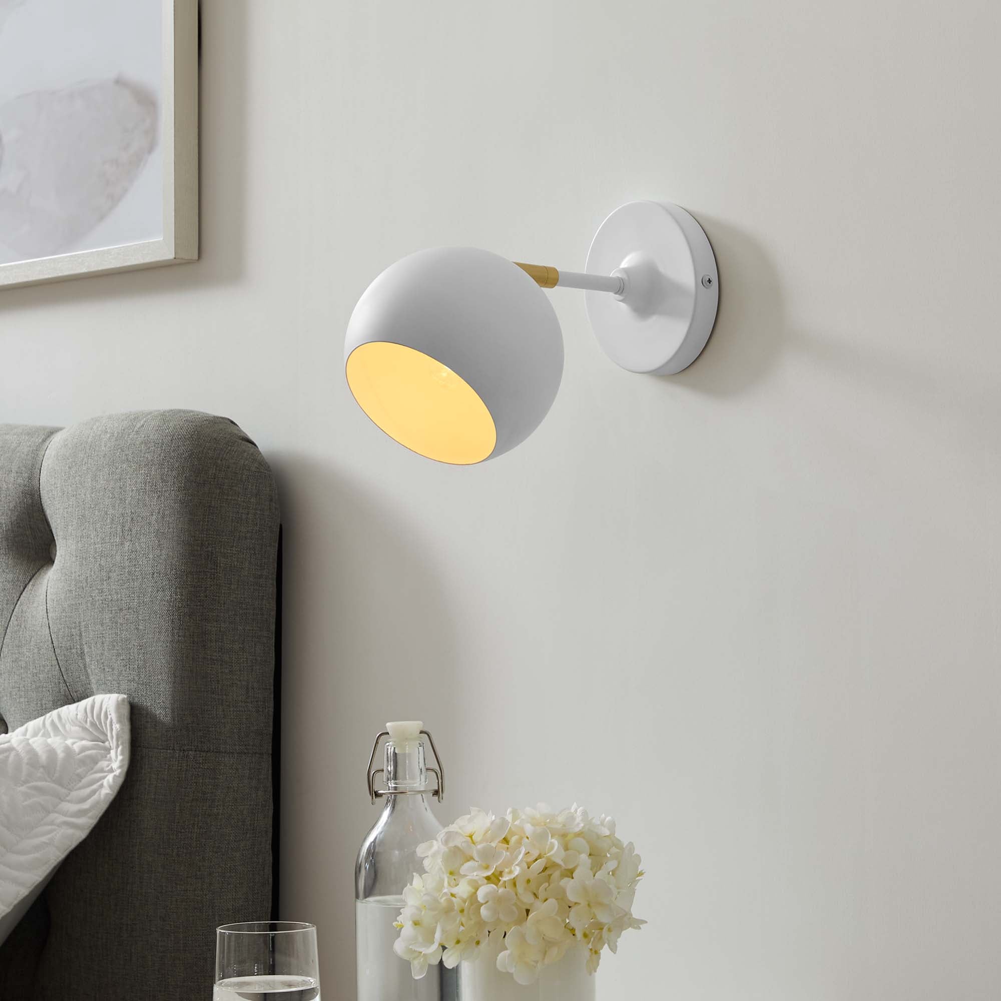 Chalice 4" Swing-Arm Metal Wall Sconce by Modway