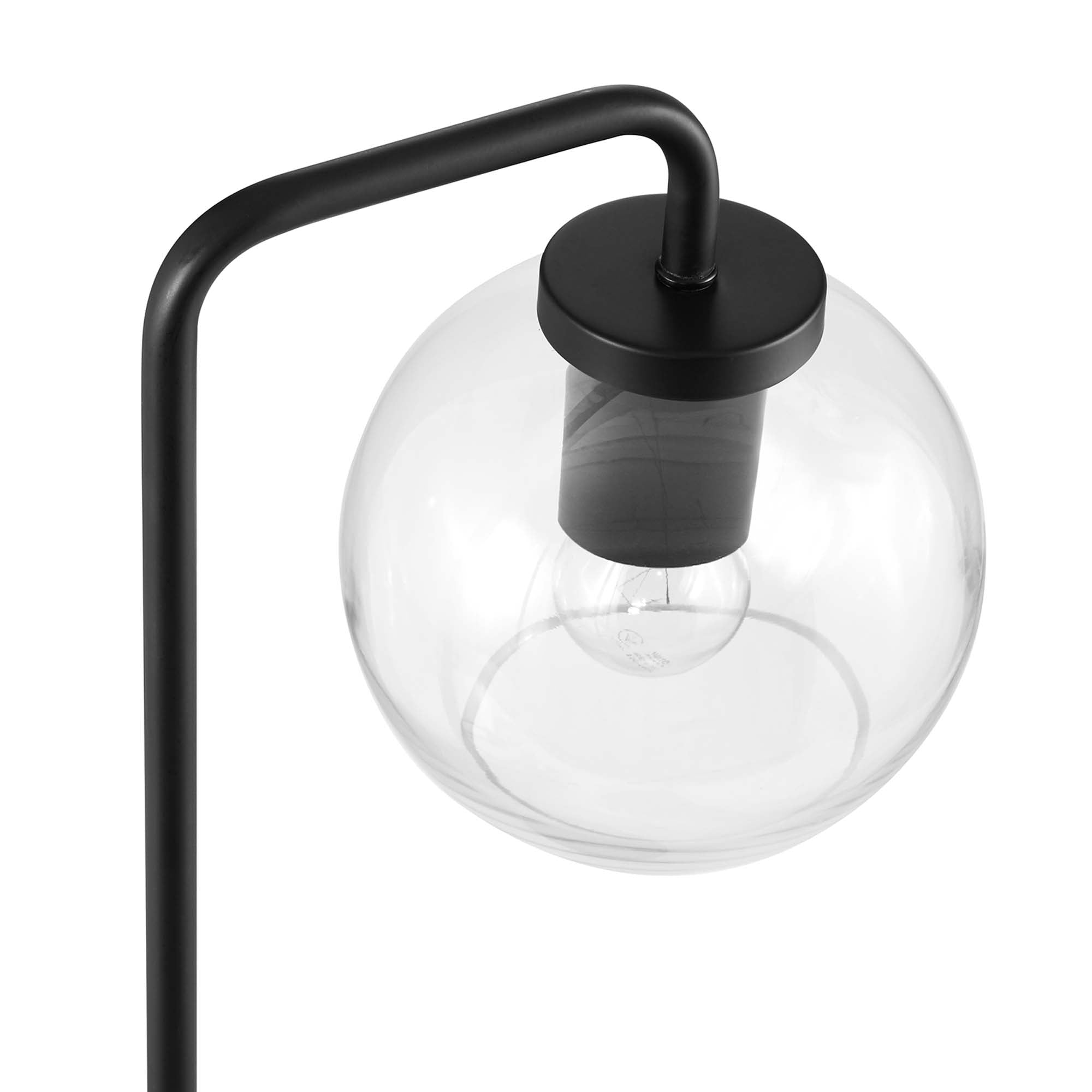 Silo Glass Globe Glass and Metal Table Lamp by Modway