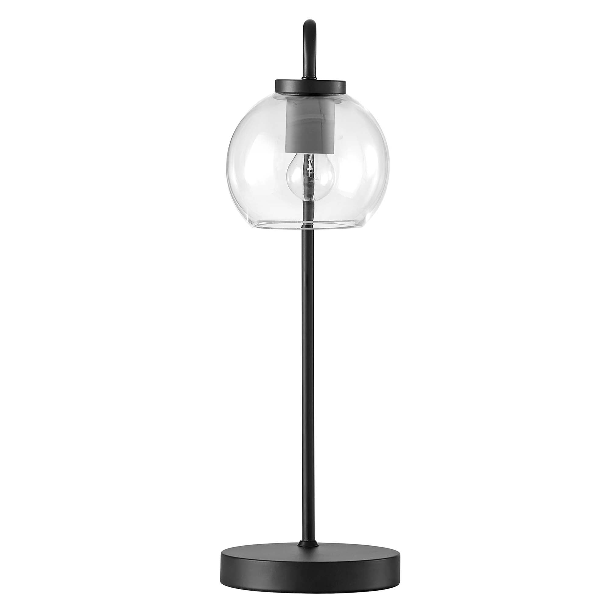 Silo Glass Globe Glass and Metal Table Lamp by Modway