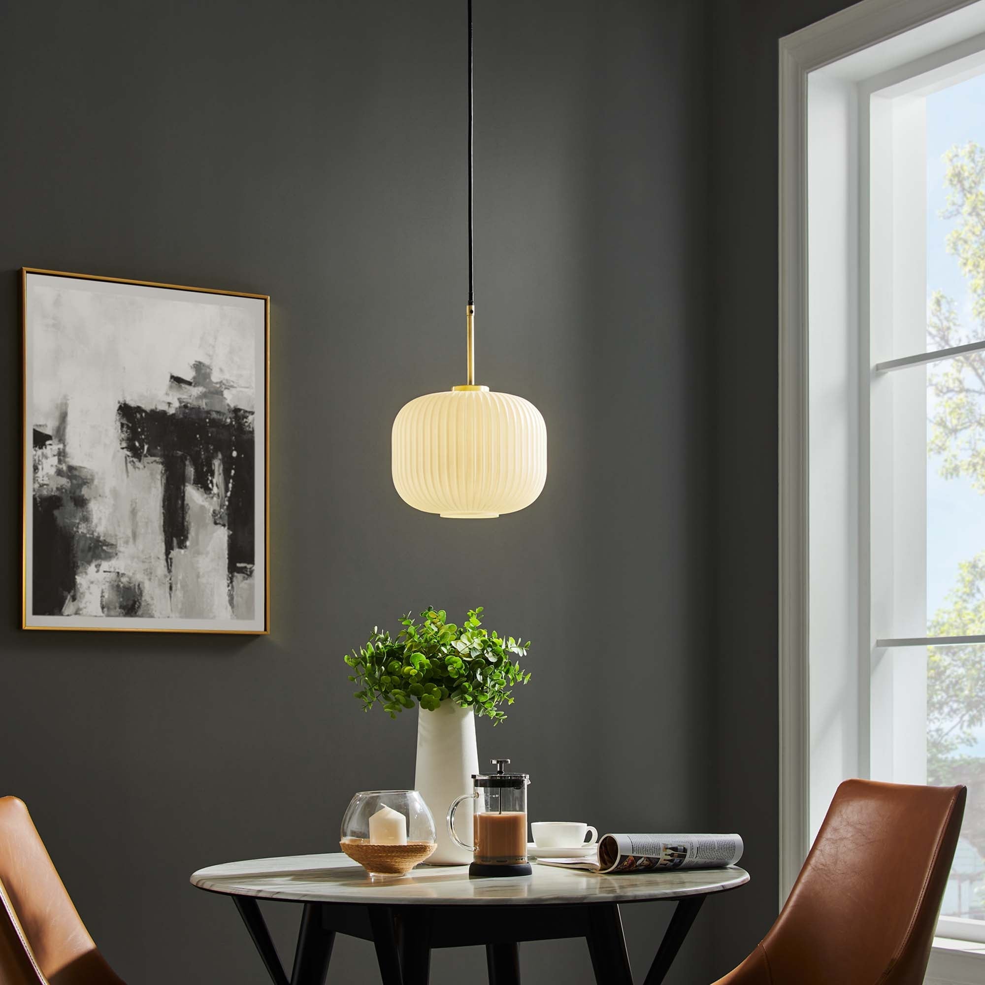 Reprise Glass Pendant Light by Modway