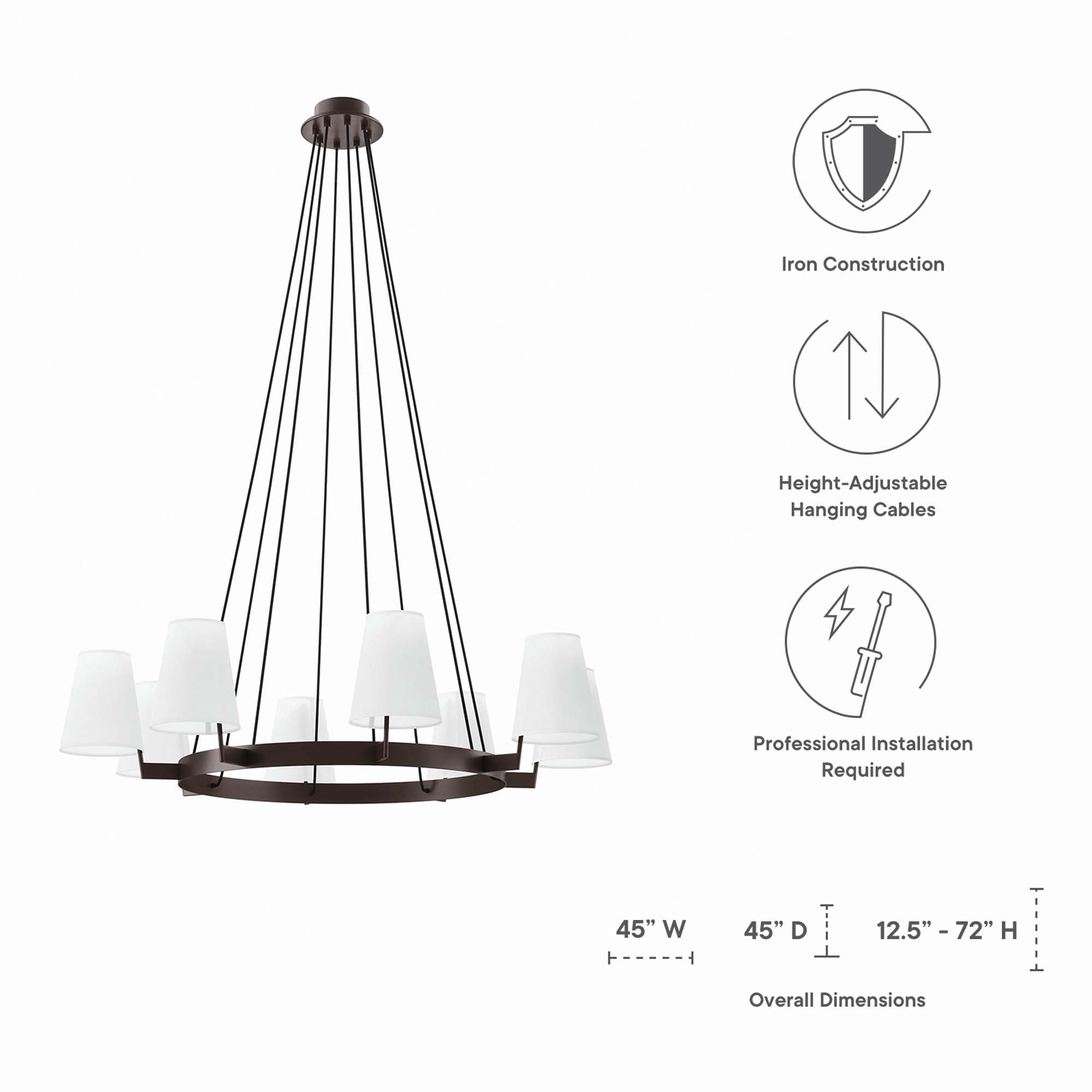 Surround 8-Light Chandelier by Modway