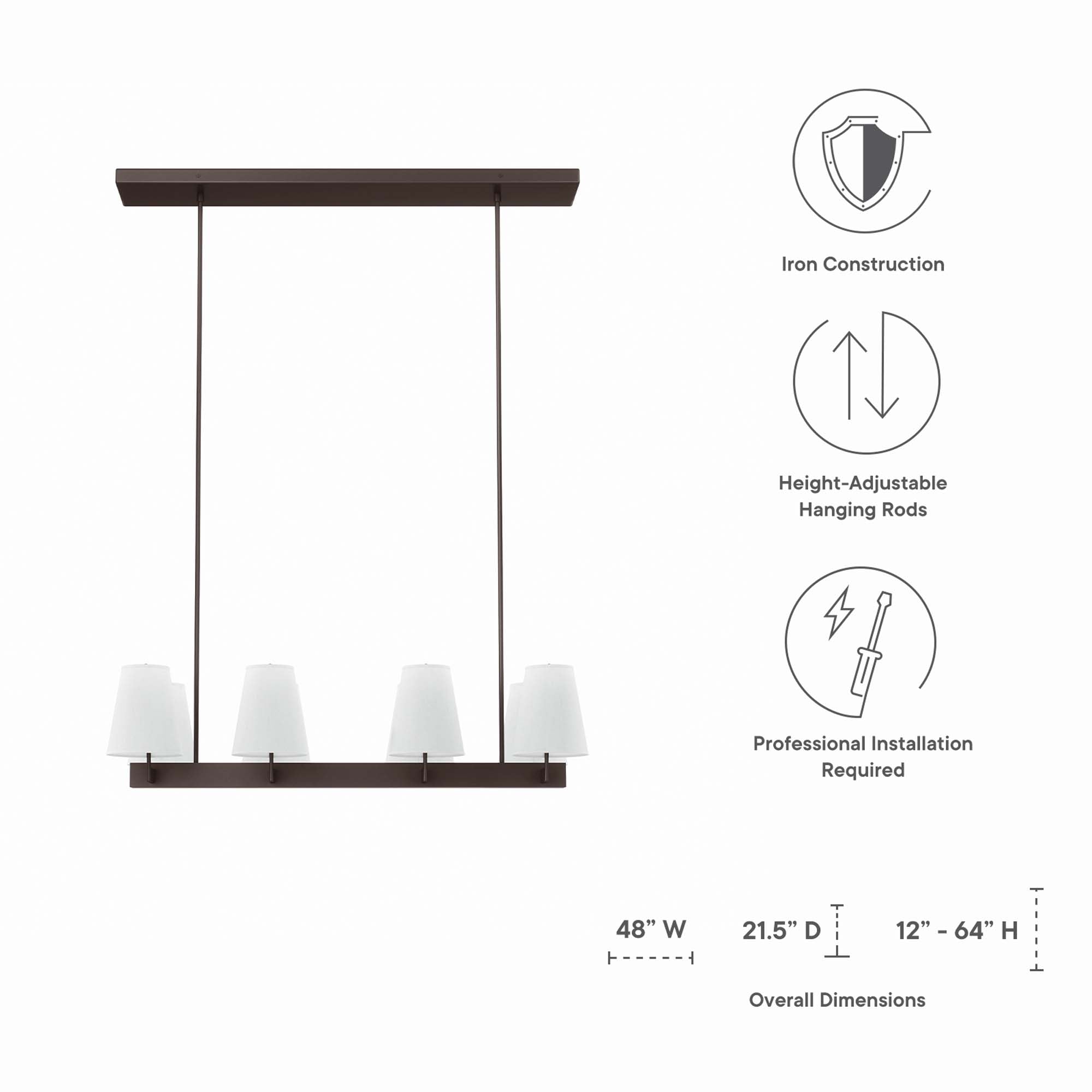 Enthrall 8-Light Chandelier by Modway