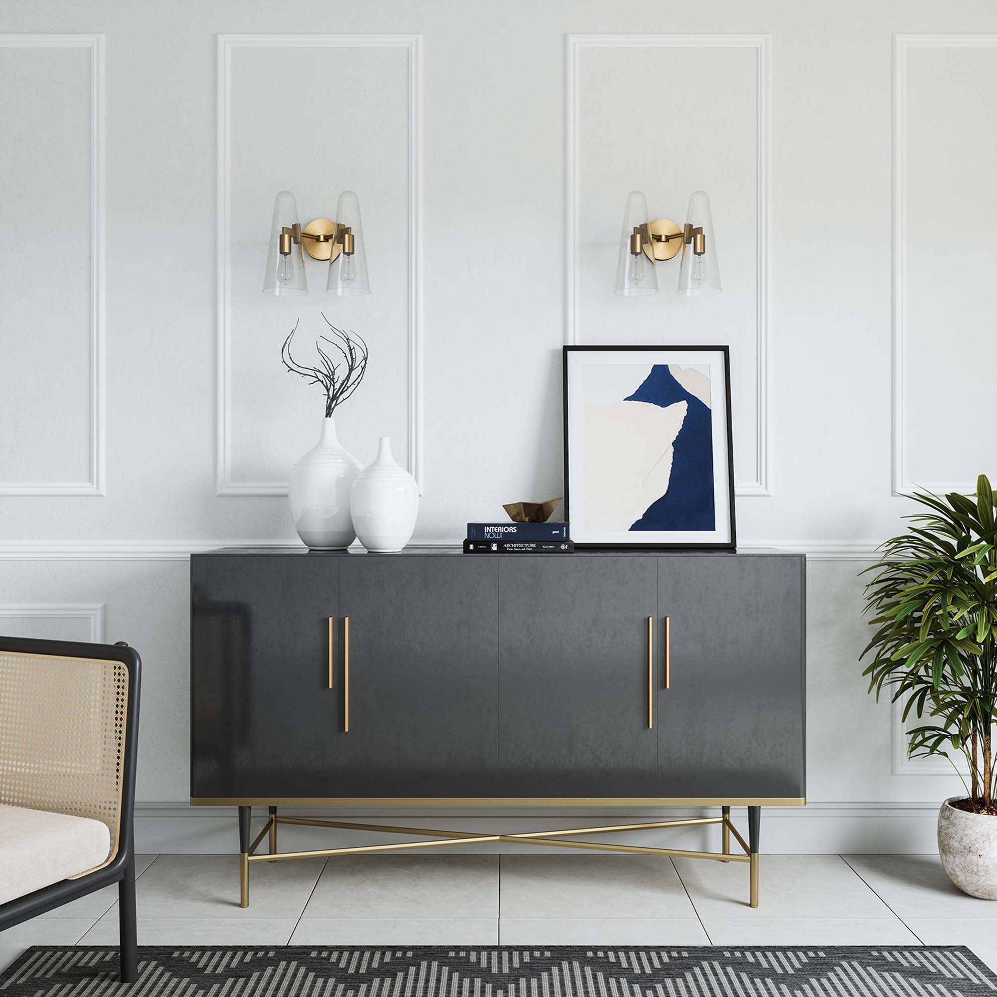 Beacon 2-Light Wall Sconce by Modway