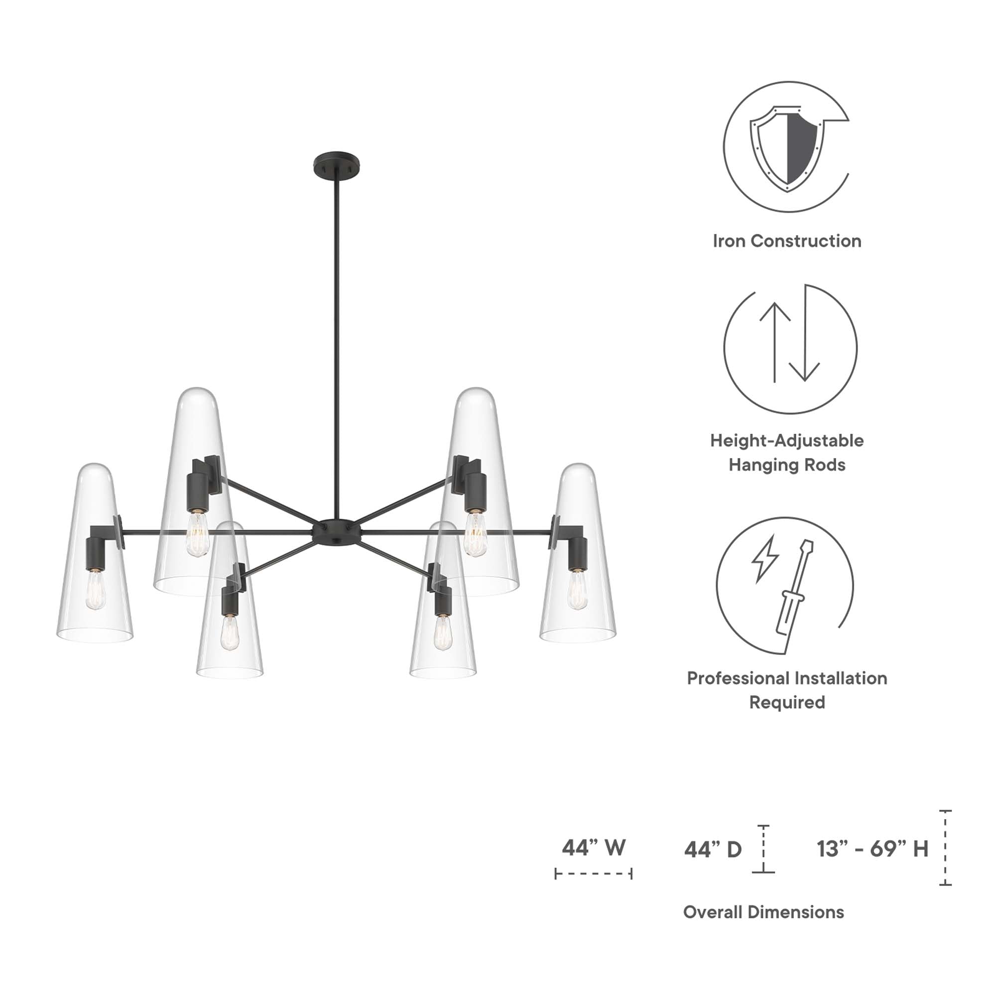 Beacon 6-Light Chandelier by Modway