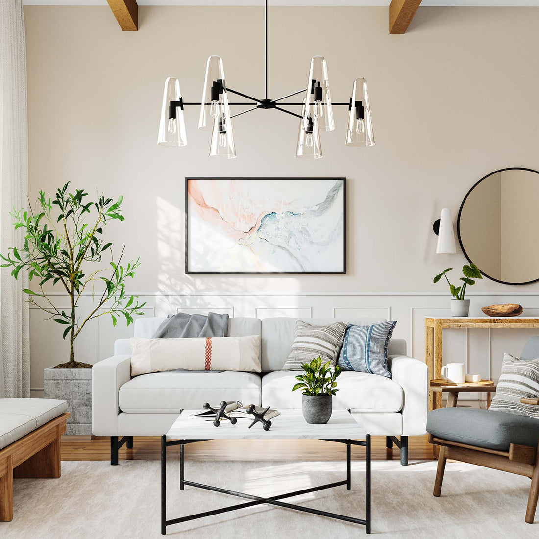 Beacon 6-Light Chandelier by Modway