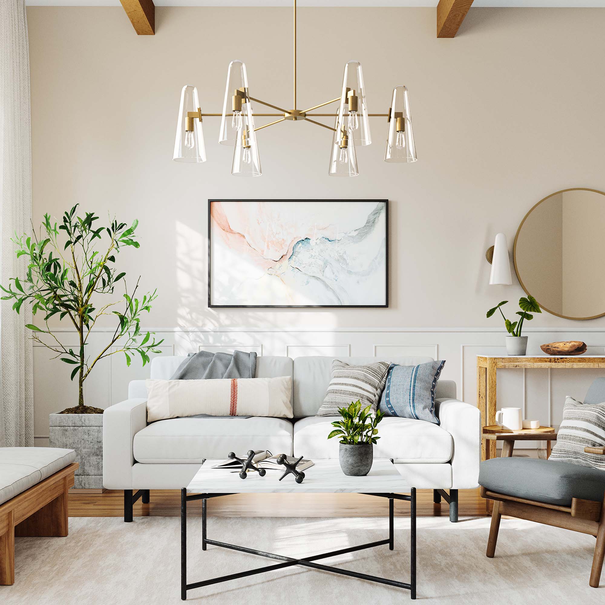 Beacon 6-Light Chandelier by Modway