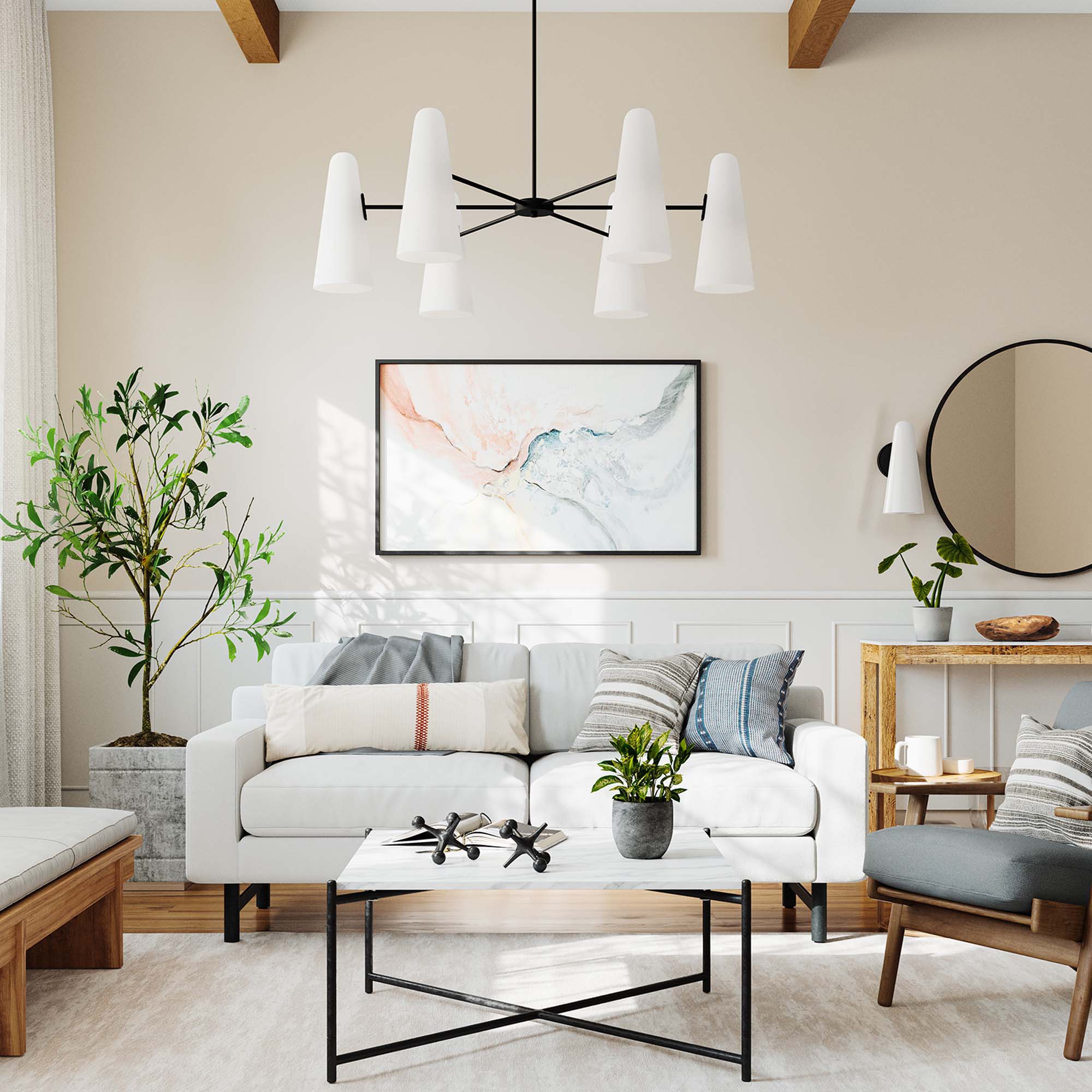 Beacon 6-Light Chandelier by Modway
