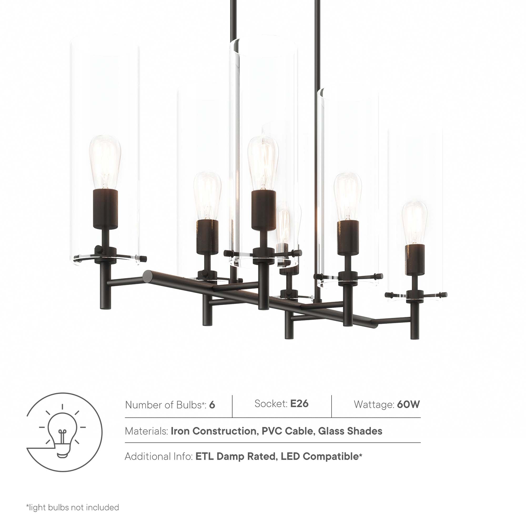 Skylark 6-Light Chandelier by Modway